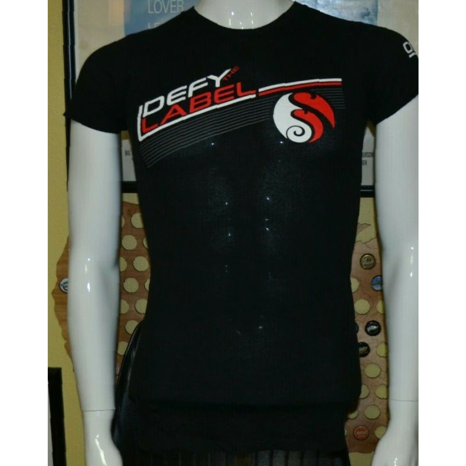 Vintage Womens Sober Society Defy The Label T Shirt Small Nice MI Empowering Recovery Shirt Womens Black Short Sleeve 100% Cotton Graphic Tee Size S / US 4 / IT 40 - 2 Thumbnail