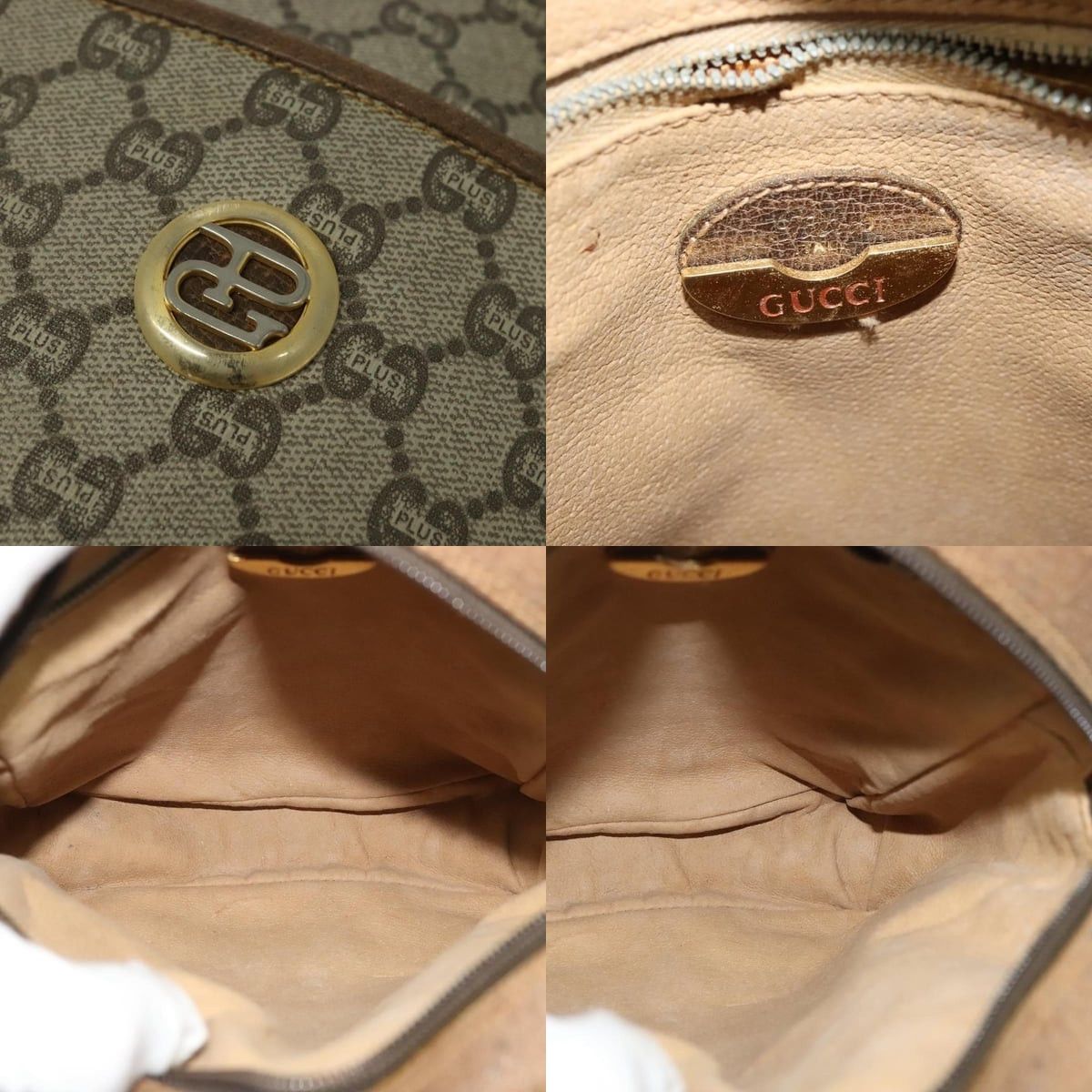 Gucci GUCCI GG Plus Supreme Shoulder Bag Pvc Beige Gold Size ONE SIZE - 11 Thumbnail
