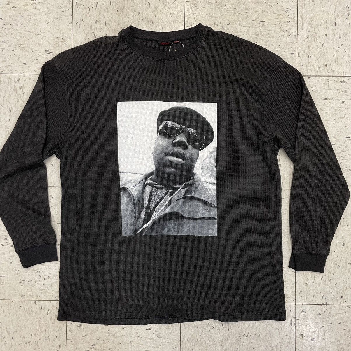 Vintage Notorious BIG Biggie Thermal Waffle Shirt Rap Tee Hip Hop Size US XXL / EU 58 / 5 - 1 Thumbnail