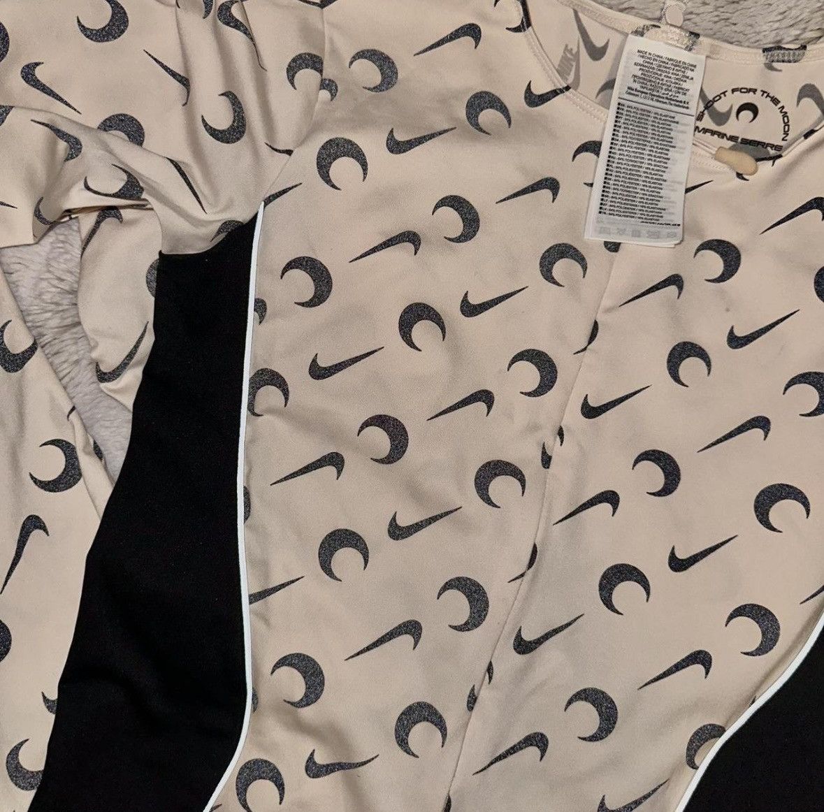 image of Marine Serre X Nike Jumpsuit in Cream, Women's (Size Medium)