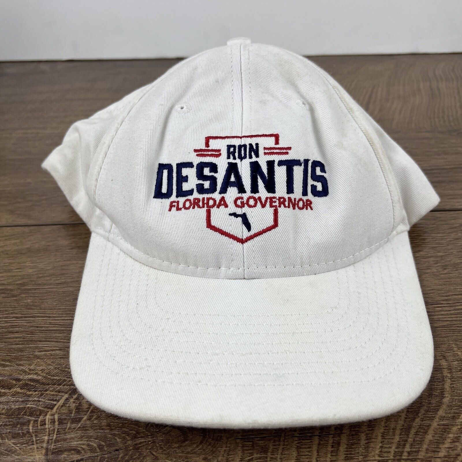 Other Ron Desantis Hat Florida Governor White Hat Adjustable Adult Size ONE SIZE - 6 Thumbnail