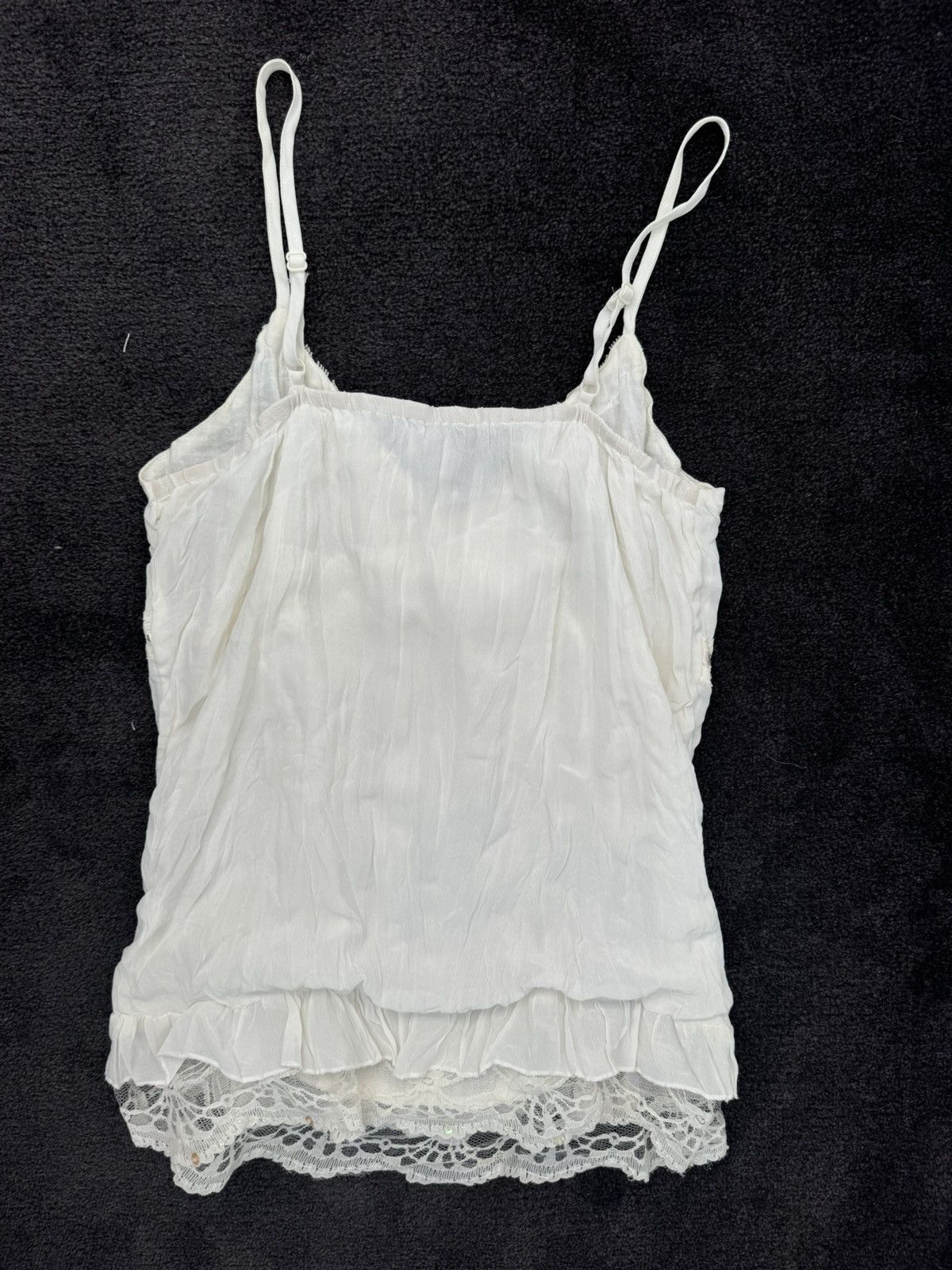 Designer Beaded White/Cream singlet Top Size S / US 4 / IT 40 - 4 Thumbnail