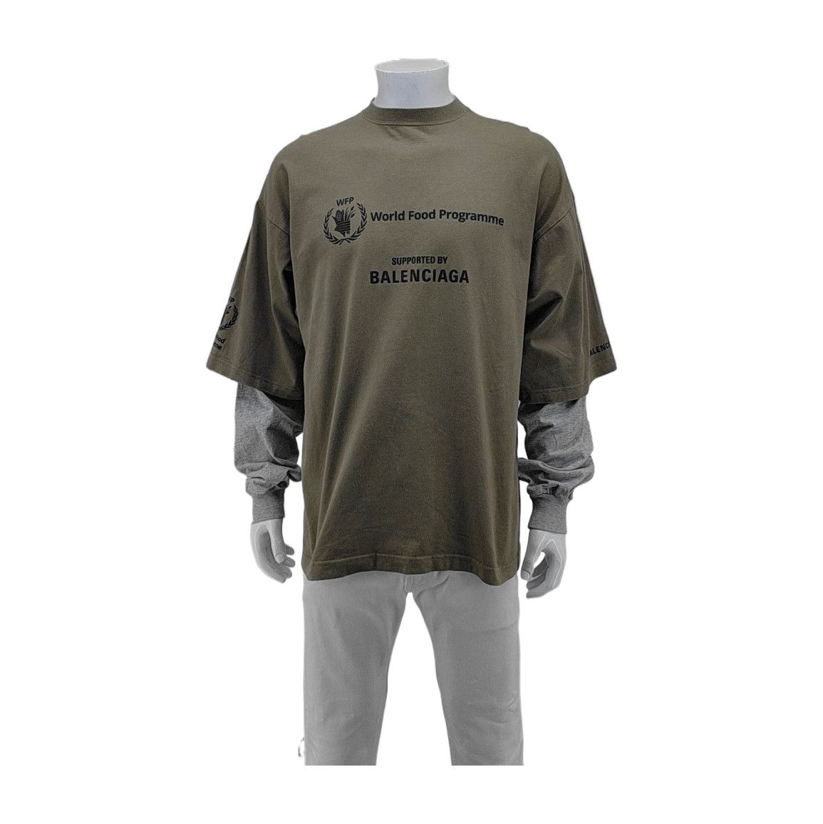 Balenciaga BALENCIAGA Languages Long Sleeve T Shirt Neon Green