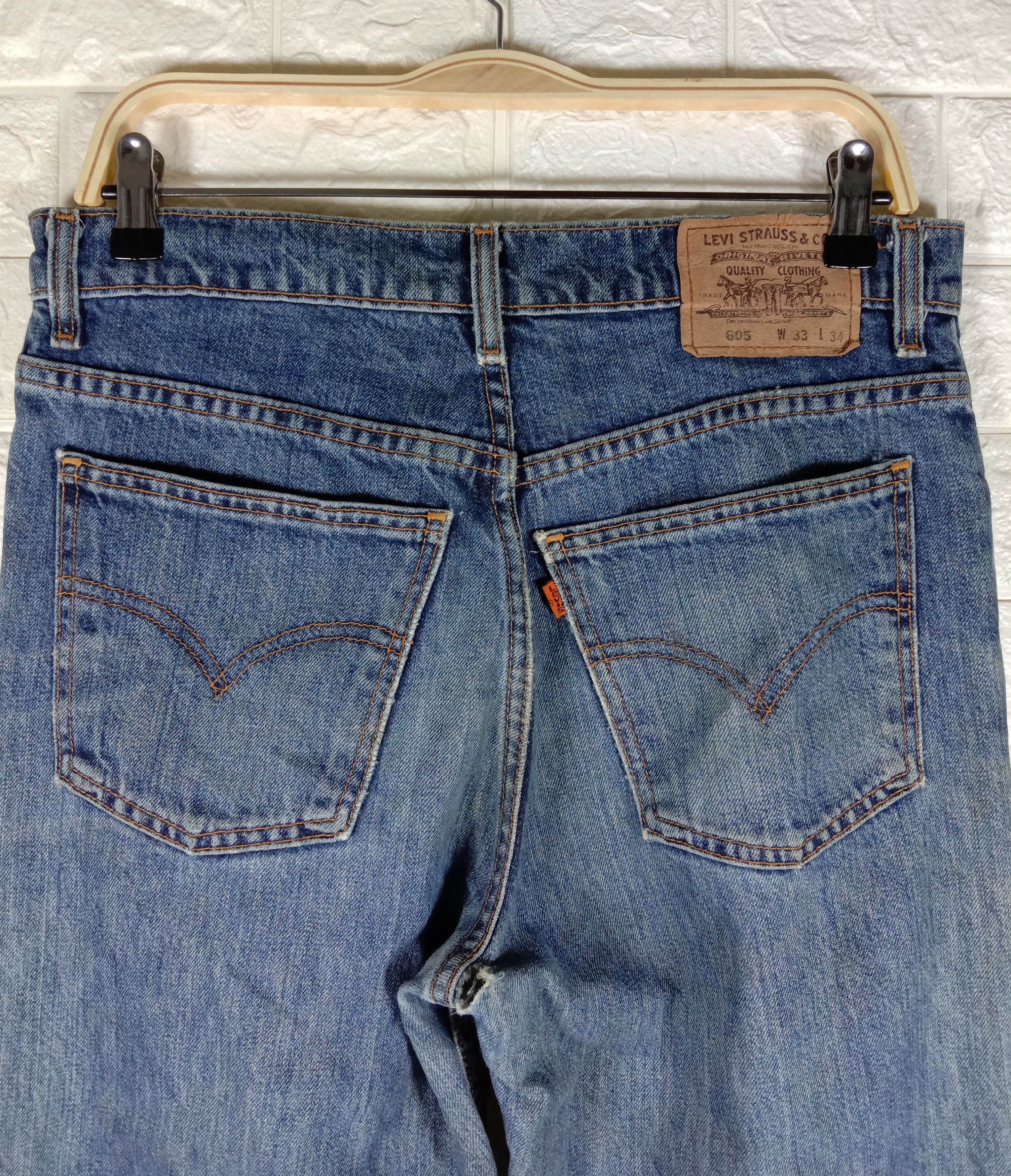 Levi's Vintage 90s Levi's 605 Jeans Orange Tab Earth Tone Denim Size US 33 - 6 Thumbnail