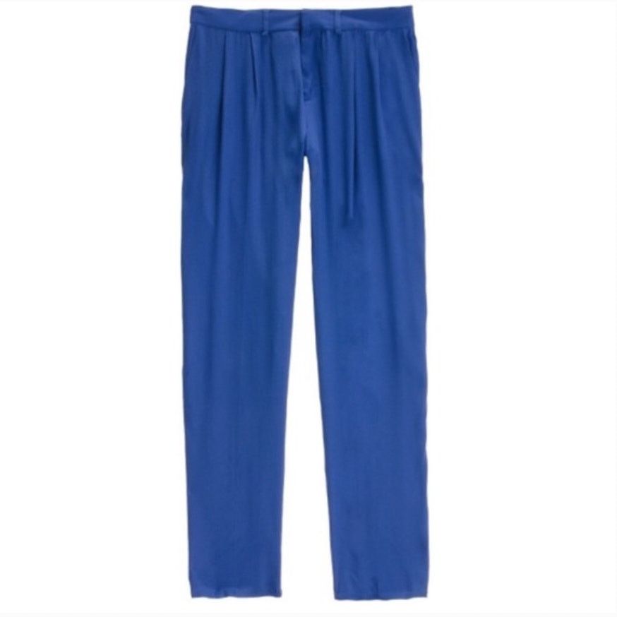 Madewell Madewell Typeset Trouser Blue Drapey Pleated Ankle Pants 2 Size 26" / US 2 / IT 38 - 6 Thumbnail