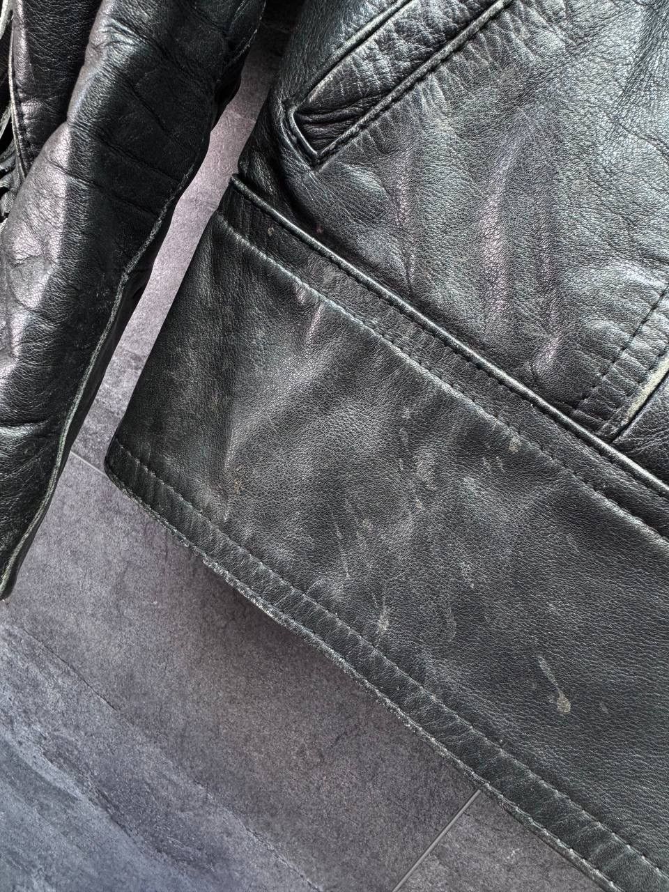 Other Vintage HARRO Leather Biker Jacket Western Moto Belted Rare Size M / US 6-8 / IT 42-44 - 3 Thumbnail
