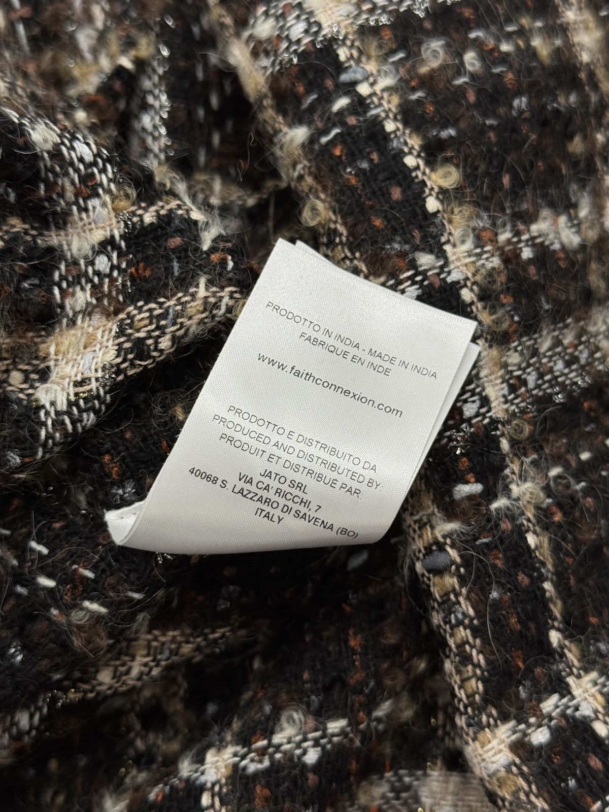 Faith Connexion Faith Connexion Brown Tweed Plaid Shirt Size US S / EU 44-46 / 1 - 9 Thumbnail