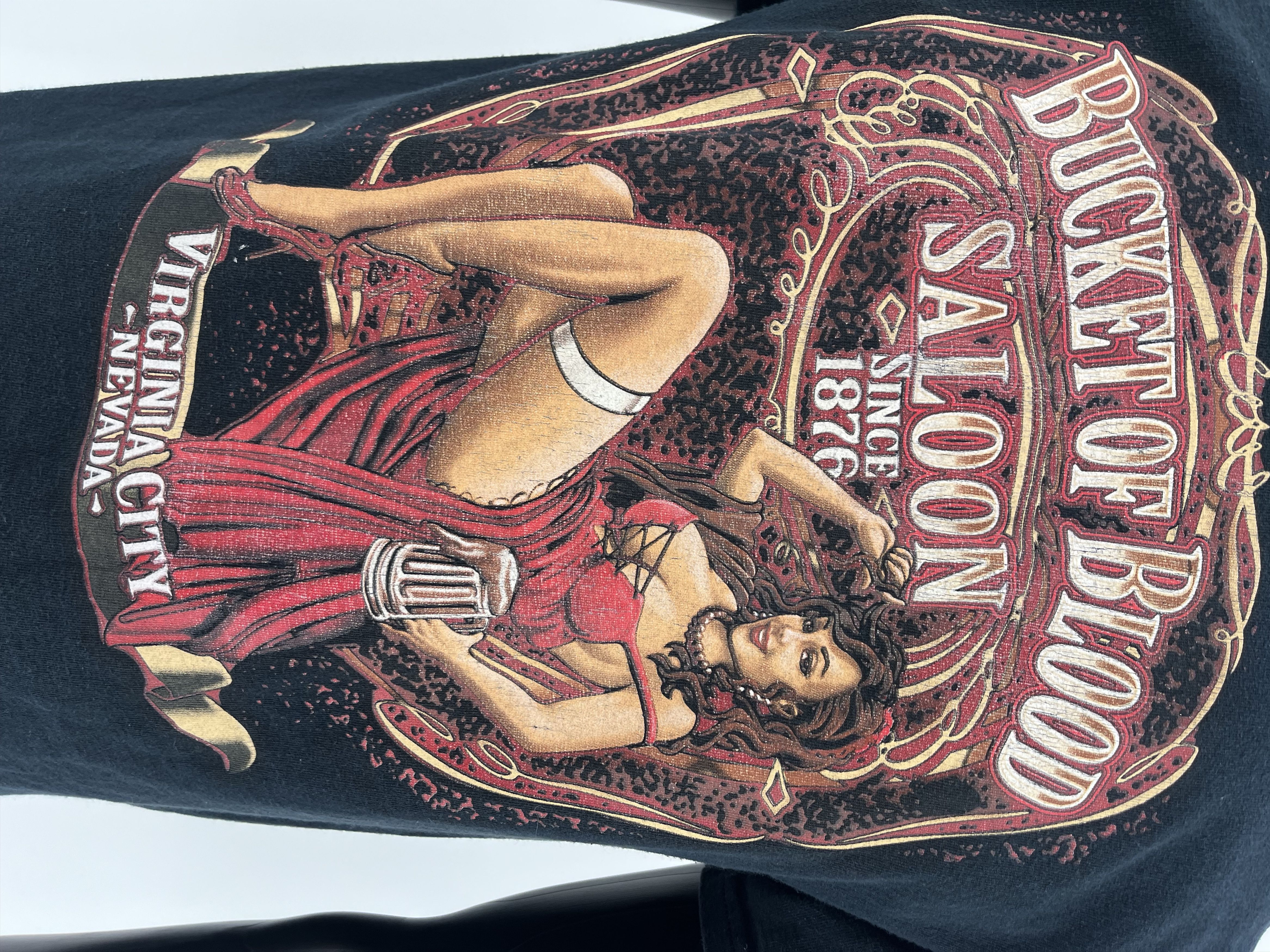 Vintage Vintage Motorcycle Faded Bucket Of Blood Saloon M Nevada Size US M / EU 48-50 / 2 - 10 Thumbnail