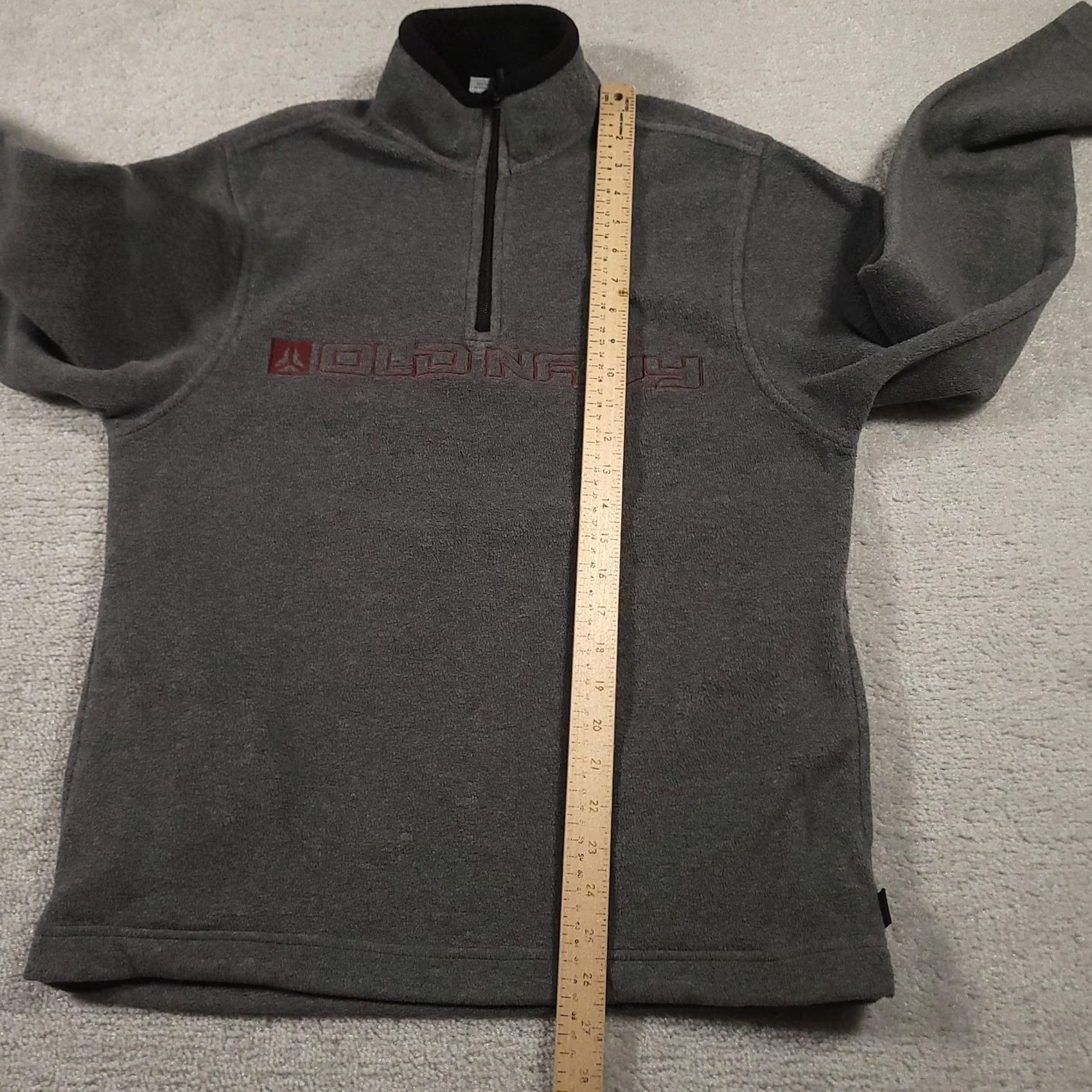 Old Navy VINTAGE Old Navy Pullover Mens S Gray Quarter Zip Fleece Spell Out Logo Size US S / EU 44-46 / 1 - 6 Thumbnail