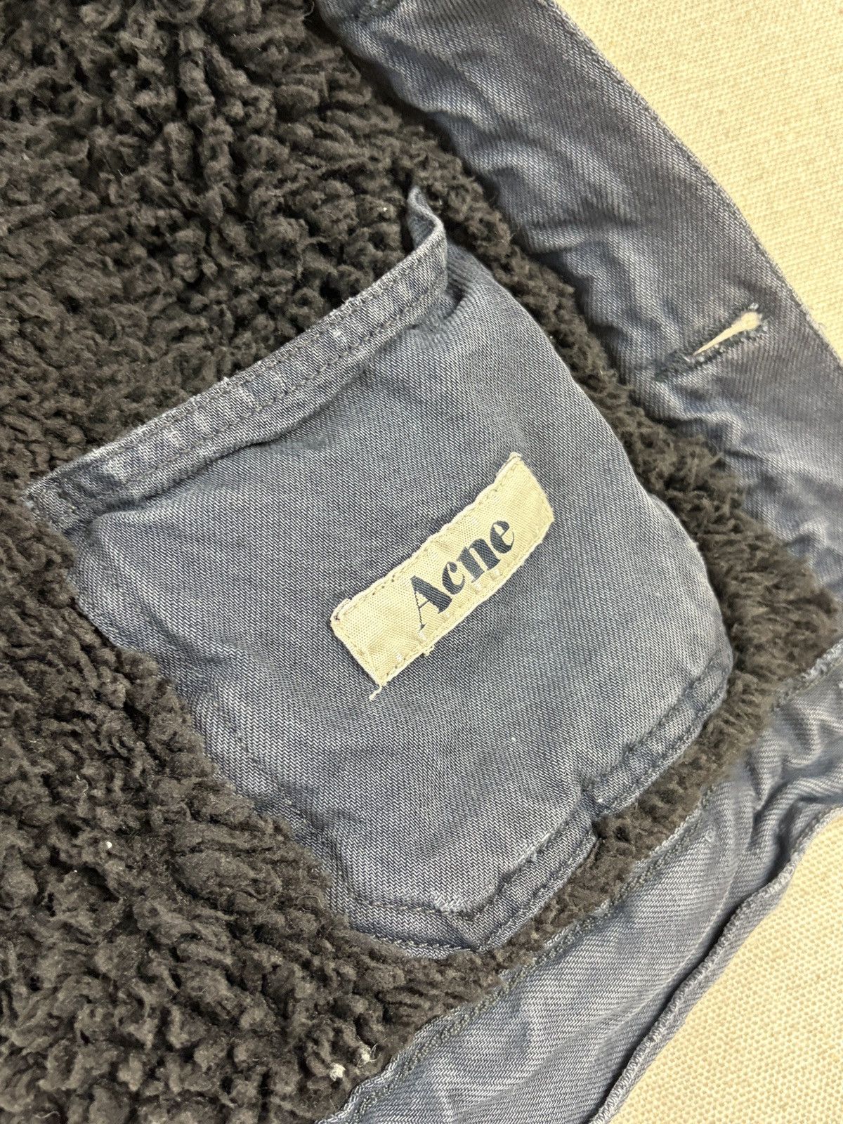 Acne Studios Acne Studios Jam Pile Broken Denim Jacket – Grey / black Size US M / EU 48-50 / 2 - 7 Thumbnail