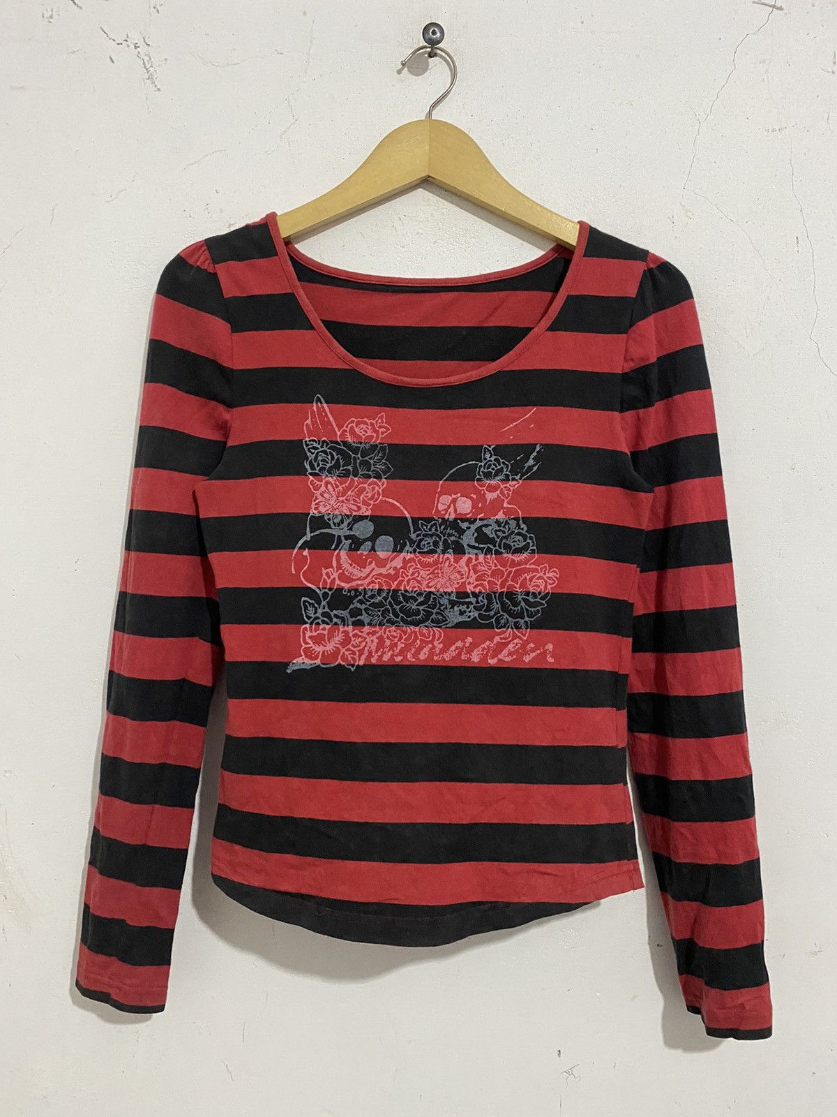 If Six Was Nine 🖤BLACKDAY🖤Japanese stripe skull flower archived styled Size US S / EU 44-46 / 1 - 1 Thumbnail