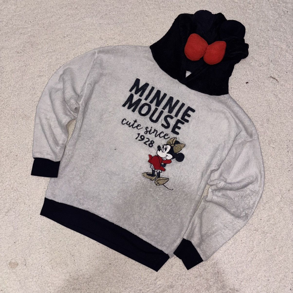 Disney Disney Minnie Mouse Fleece Sweatshirt Cream Black Size US M / EU 48-50 / 2 - 1 Thumbnail