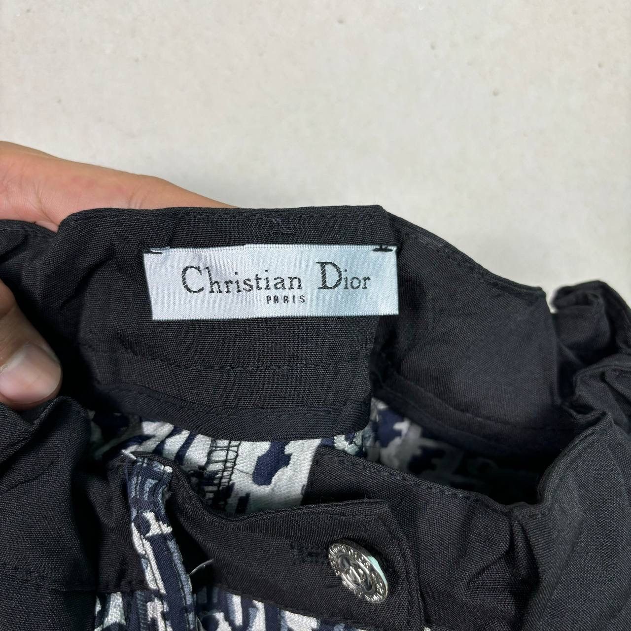 Christian Dior Monsieur Dior SS02 Oblique Monogram Skirt Blue Trotter John Galliano Size 25" / US 0 / IT 36 - 7 Thumbnail