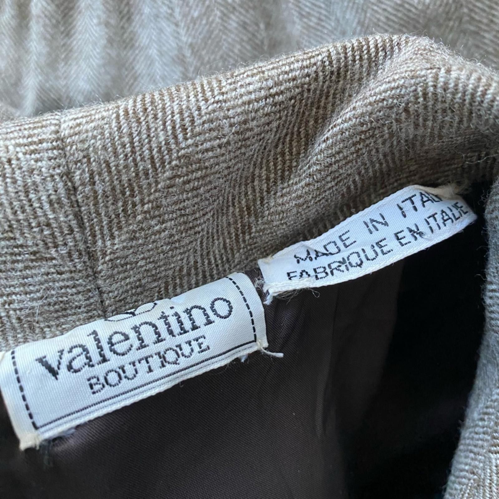 Valentino Valentino Boutique Herringbone Wool Dress Italy VTG Size S / US 4 / IT 40 - 8 Thumbnail