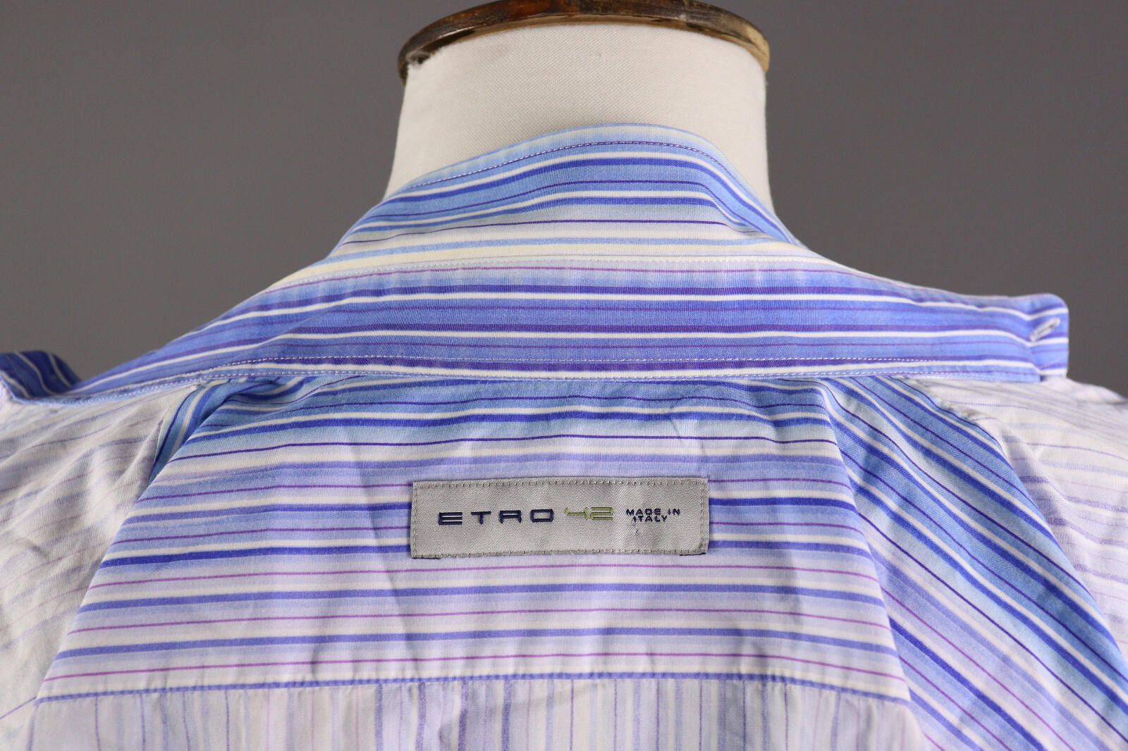 Etro Men Etro Stripe Long Sleeve Button Dress Shirt Size 42 Size US M / EU 48-50 / 2 - 8 Thumbnail