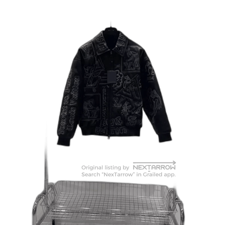 Louis Vuitton Louis Vuitton Floral Embroidered Leather Jacket-yf