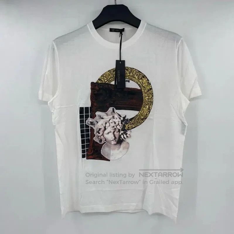 Versace Versace Men's White Cotton Short Sleeve Tee . Size US L / EU 52-54 / 3 - 1 Thumbnail