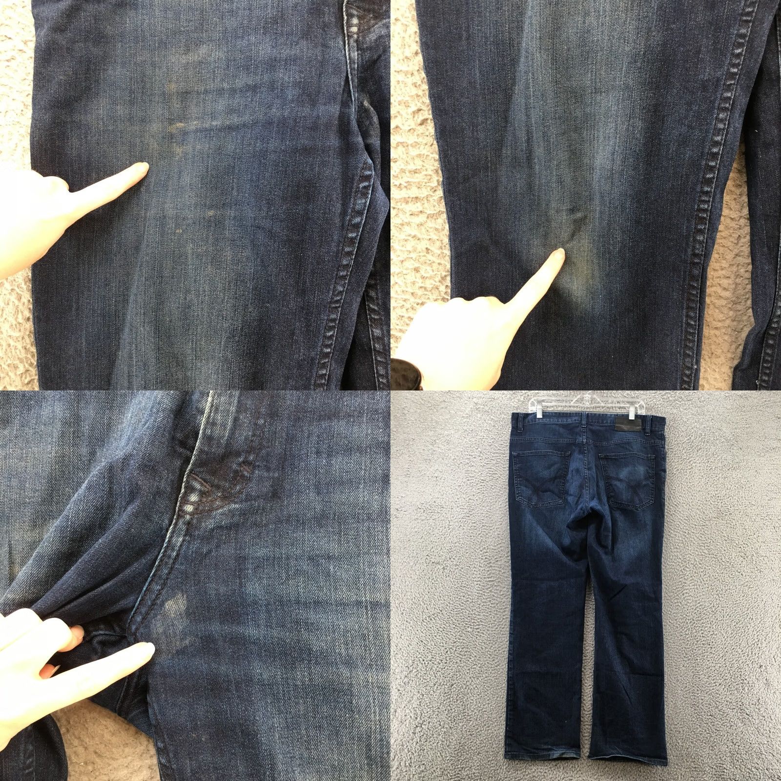 Calvin Klein Calvin Klein Jeans Mens 34/30 Straight Blue Denim Cotton Blend 5-Pocket Regular 38x29 Adults Mens Size US 34 / EU 50 - 9 Thumbnail