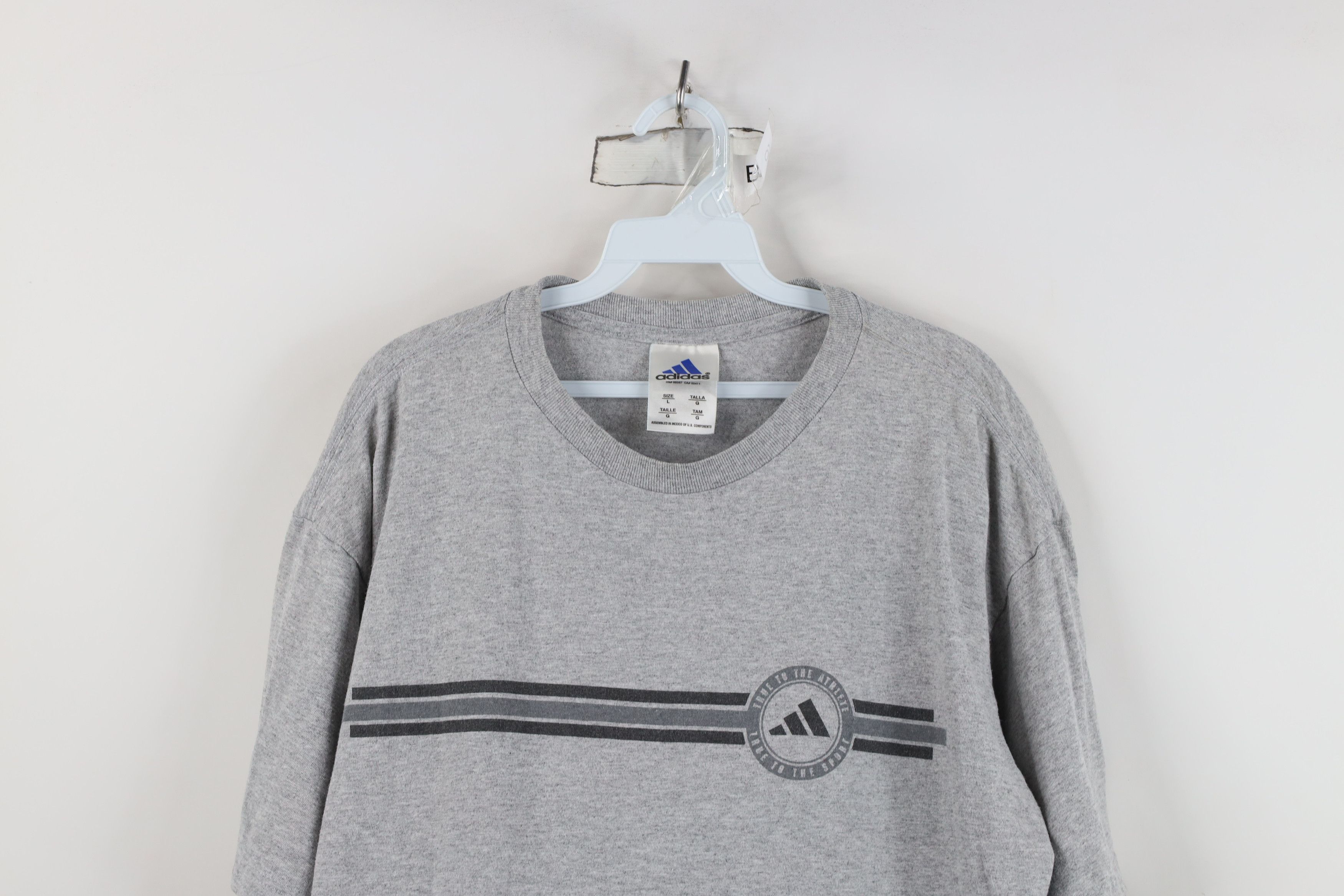 Adidas Vintage 90s Y2K Adidas Spell Striped Short Sleeve T-Shirt Size US L / EU 52-54 / 3 - 2 Thumbnail