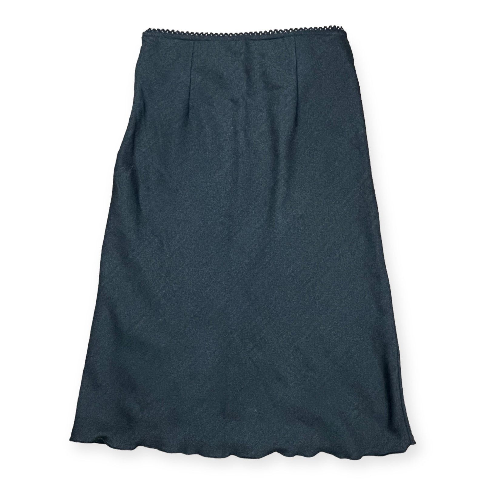 XOXO XOXO Vintage Y2K Knee-Length Black Twill Skirt Size 26" / US 2 / IT 38 - 2 Thumbnail