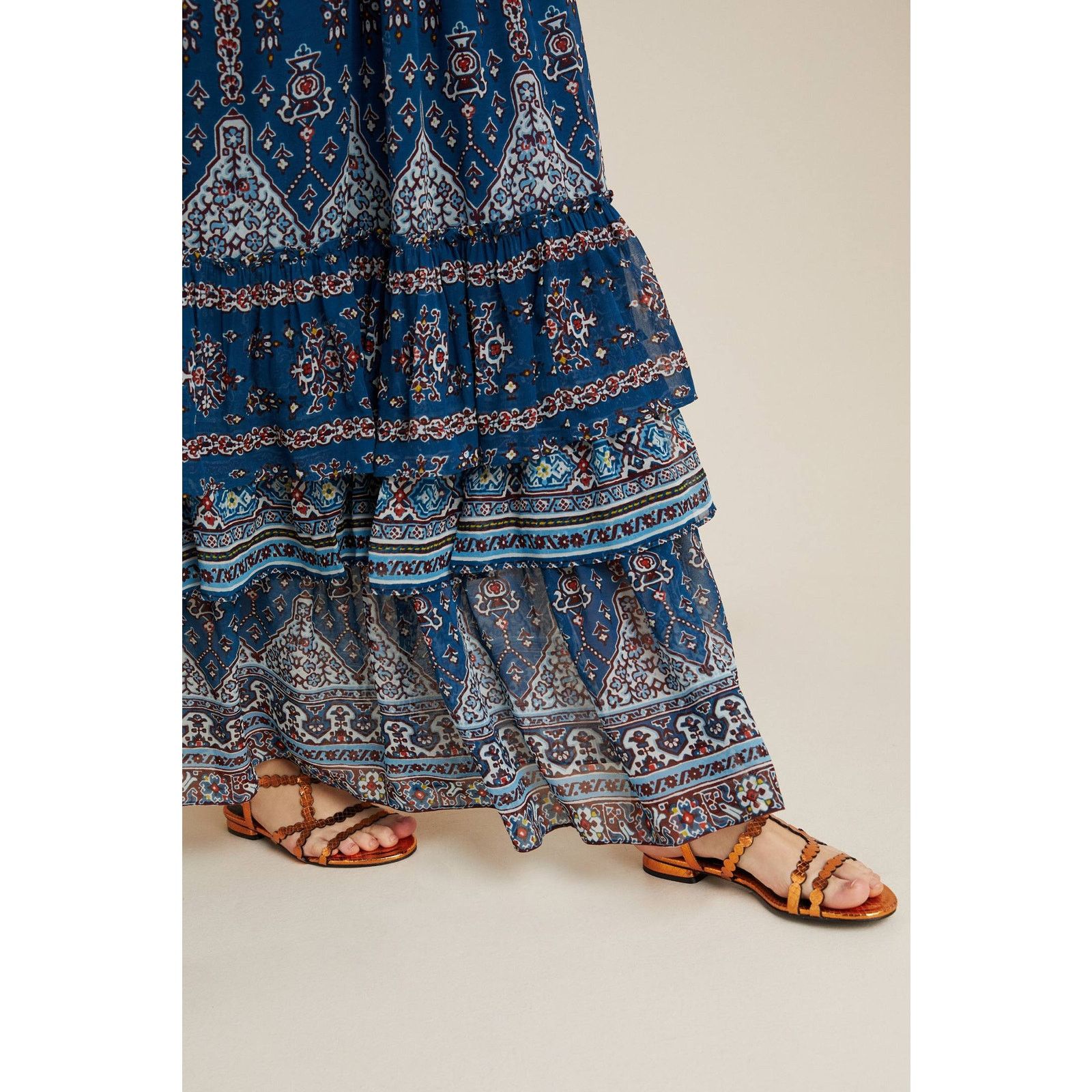 Anthropologie New Anthropologie Sasha Ruffled Tiered Maxi Dress $198 SMALL Size S / US 4 / IT 40 - 5 Thumbnail