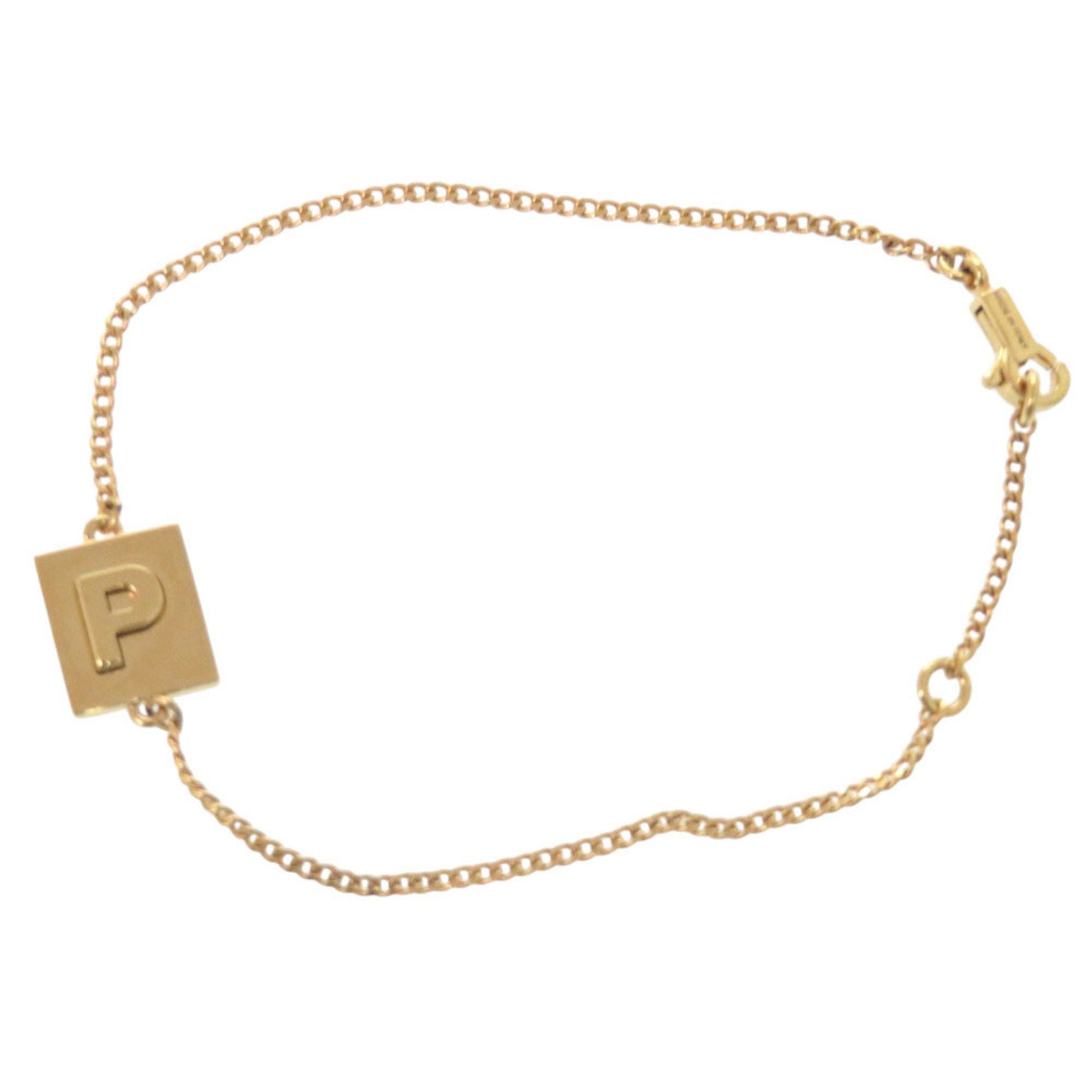 Celine Like new Celine Alphabet P Initial Bracelet 46B0P6BRA GP Gold 0630 CELINE Size ONE SIZE - 1 Thumbnail