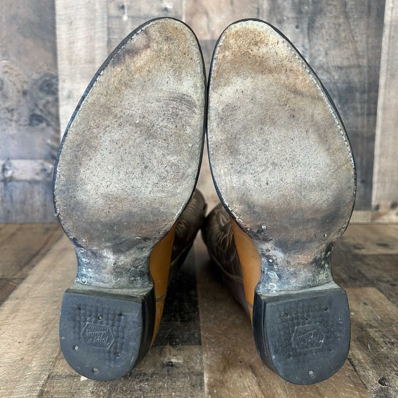 Tony Lama Tony Lama Vintage Gold Label Western Cowboy Boots Mens 9 D Size US 9 / EU 42 - 4 Thumbnail