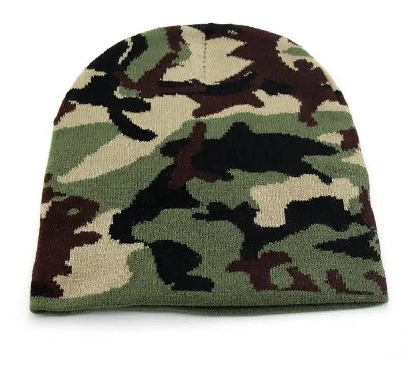 Other Green Flame Beanies Hat Knitted Size ONE SIZE - 1 Thumbnail