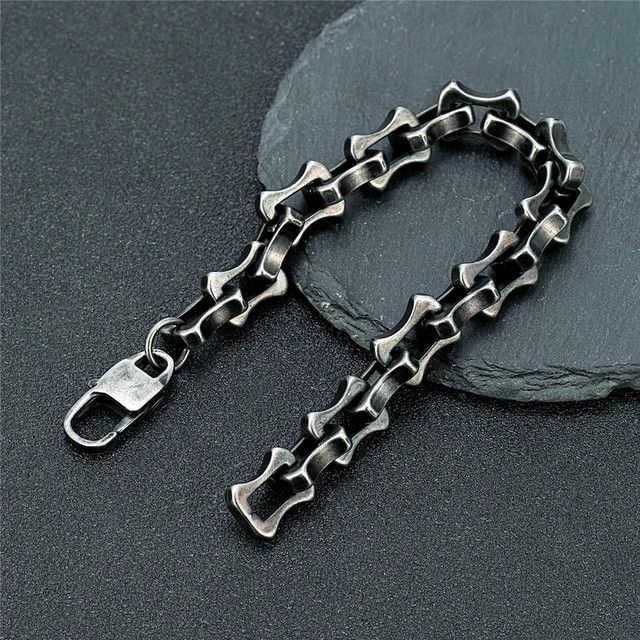 Jewelry Vintage Oxidized Black Retro Keel Chain Link Size ONE SIZE - 3 Thumbnail