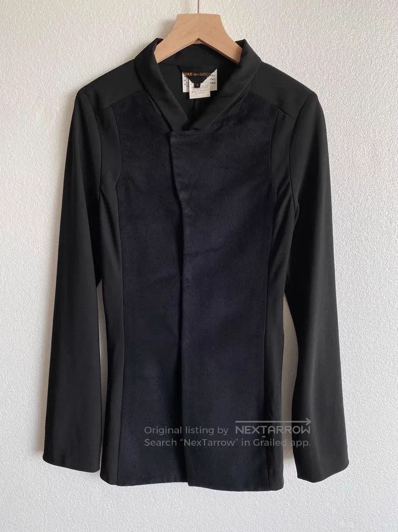 Comme des Garcons Comme des Garcons Black Wool Silk Mix Jacket Size S / US 4 / IT 40 - 1 Thumbnail