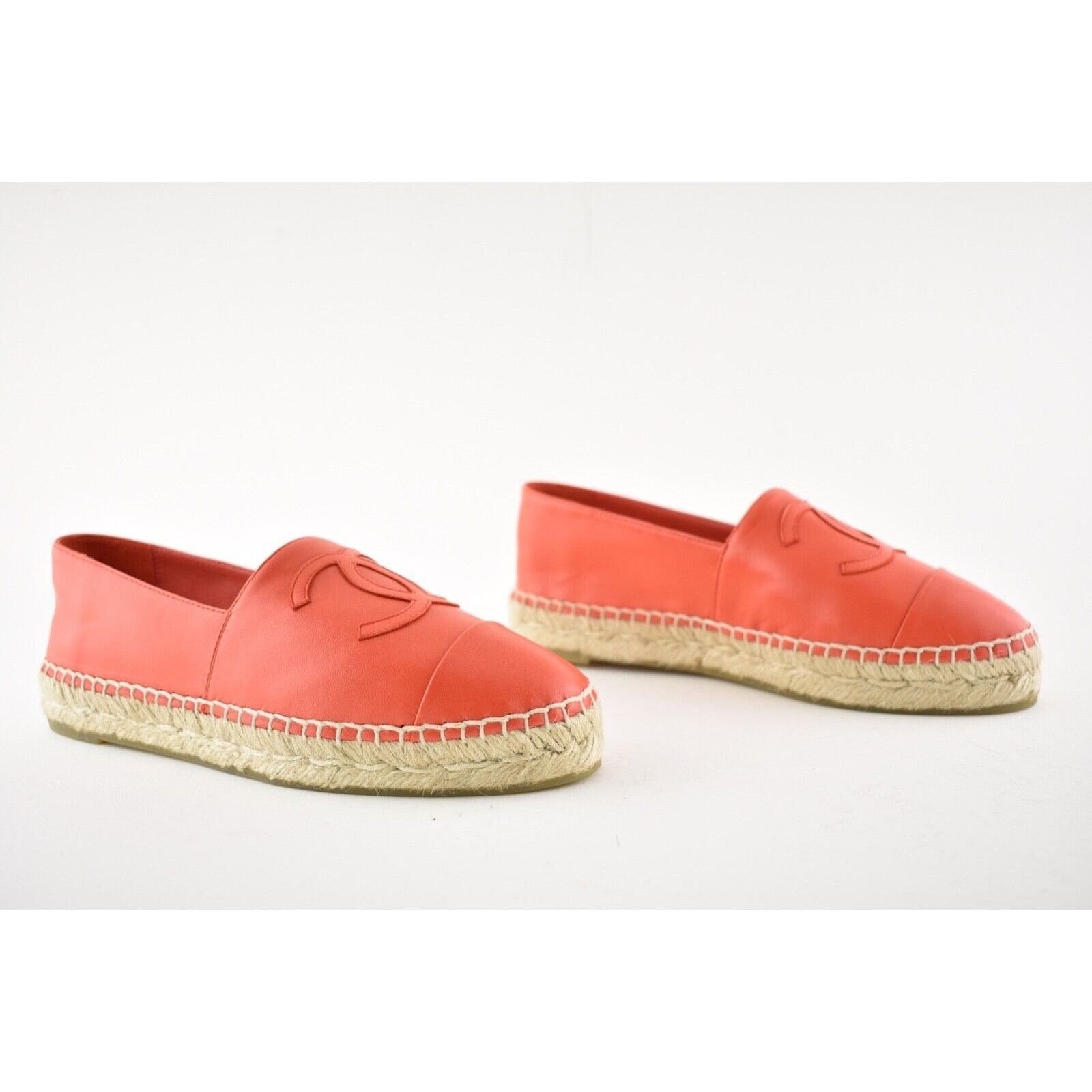 Chanel 19C Lambskin CC Logo Double Sole Espadrille Ballet Flat 35 Size US 5 / IT 35 - 3 Thumbnail