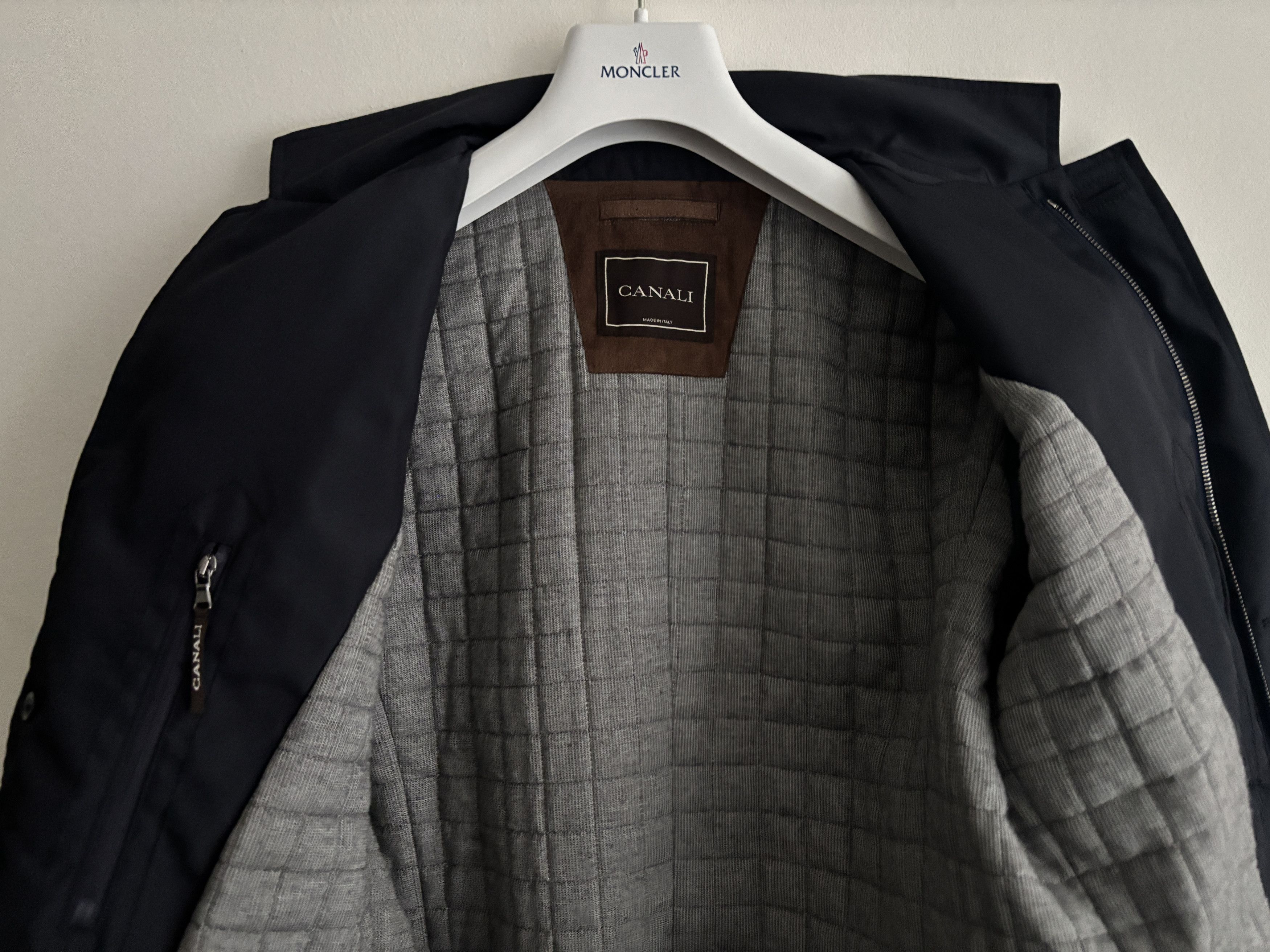 Canali $1600 Rain & Wind Tech Hybrid Zip Jacket/ Sport Coat Size US S / EU 44-46 / 1 - 7 Thumbnail