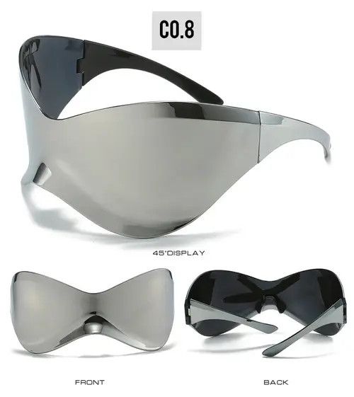 VIBE Streetwear Punk Rock Gothic Sunglasses y2k 90’s Size ONE SIZE - 4 Thumbnail