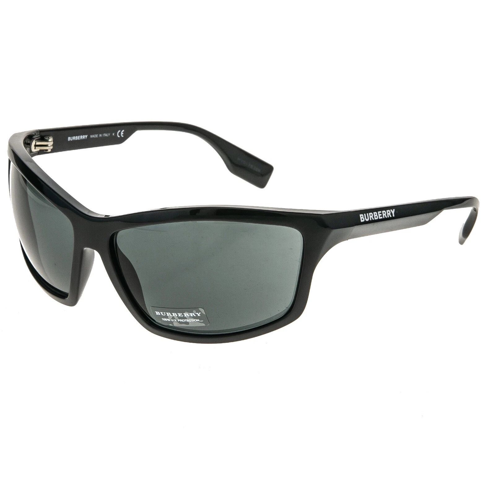 Burberry BURBERRY BE4297 4297 Wrap Mask Black Sunglasses Unisex Size ONE SIZE - 7 Thumbnail