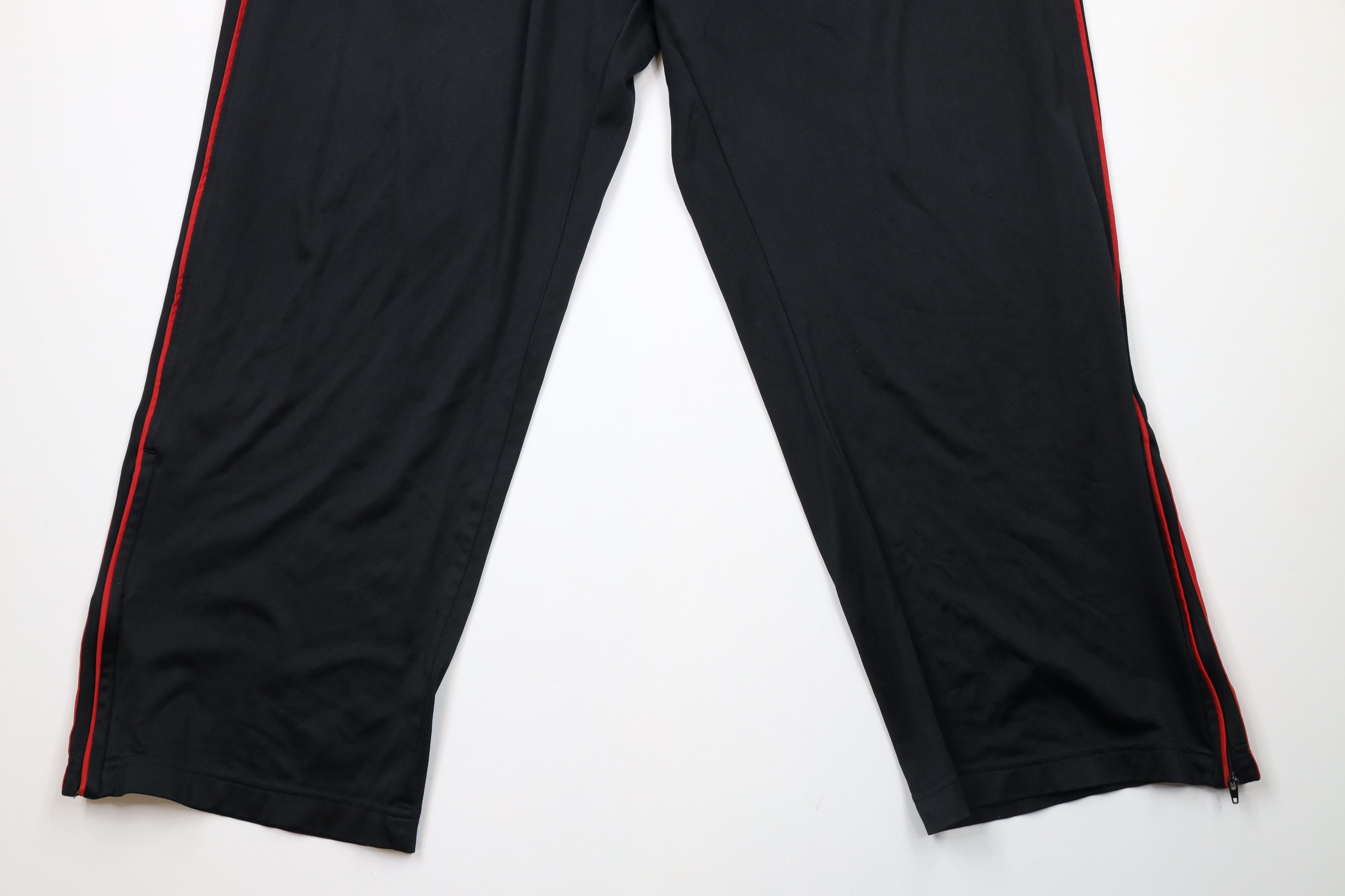 Nike × Vintage Vintage Nike Basketball Mini Swoosh Wide Leg Pants Black Size US 36 / EU 52 - 4 Thumbnail