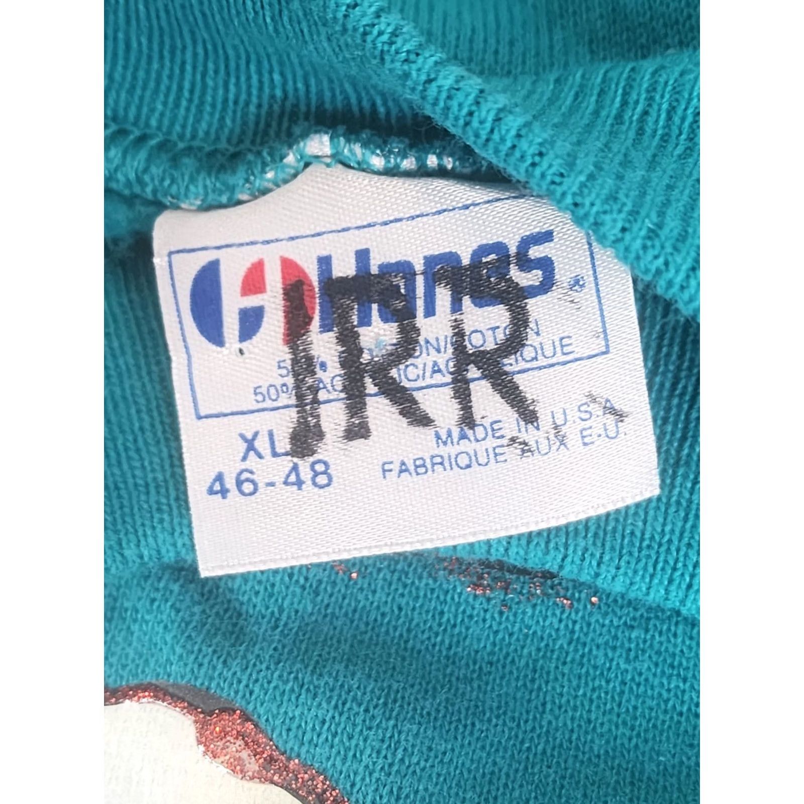 Hanes VINTAGE Hanes USA Sweatshirt Turquoise XL Men Crew Neck Long Sleeve Pullover Very Soft Friends Are Forever Size US XL / EU 56 / 4 - 3 Thumbnail
