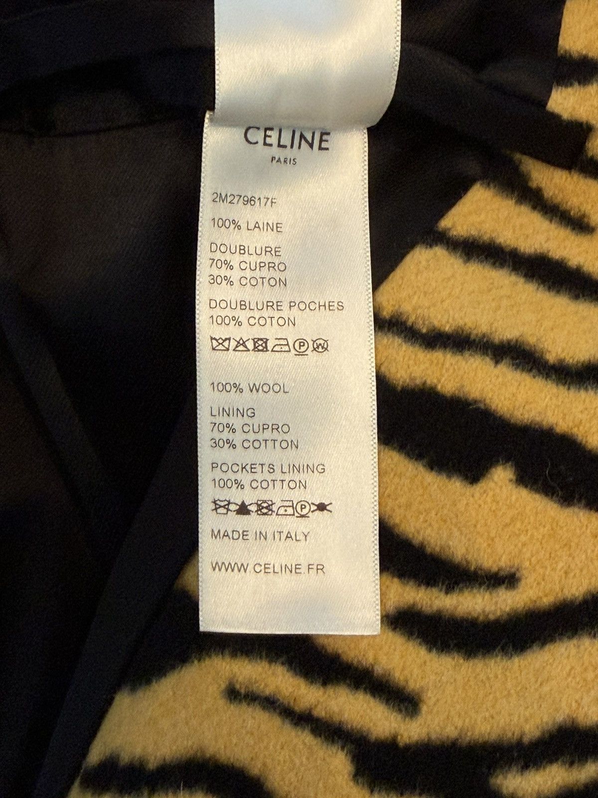 Celine Celine Hedi Slimane FW19 Tiger/Zebra Print Coat Size US M / EU 48-50 / 2 - 6 Thumbnail