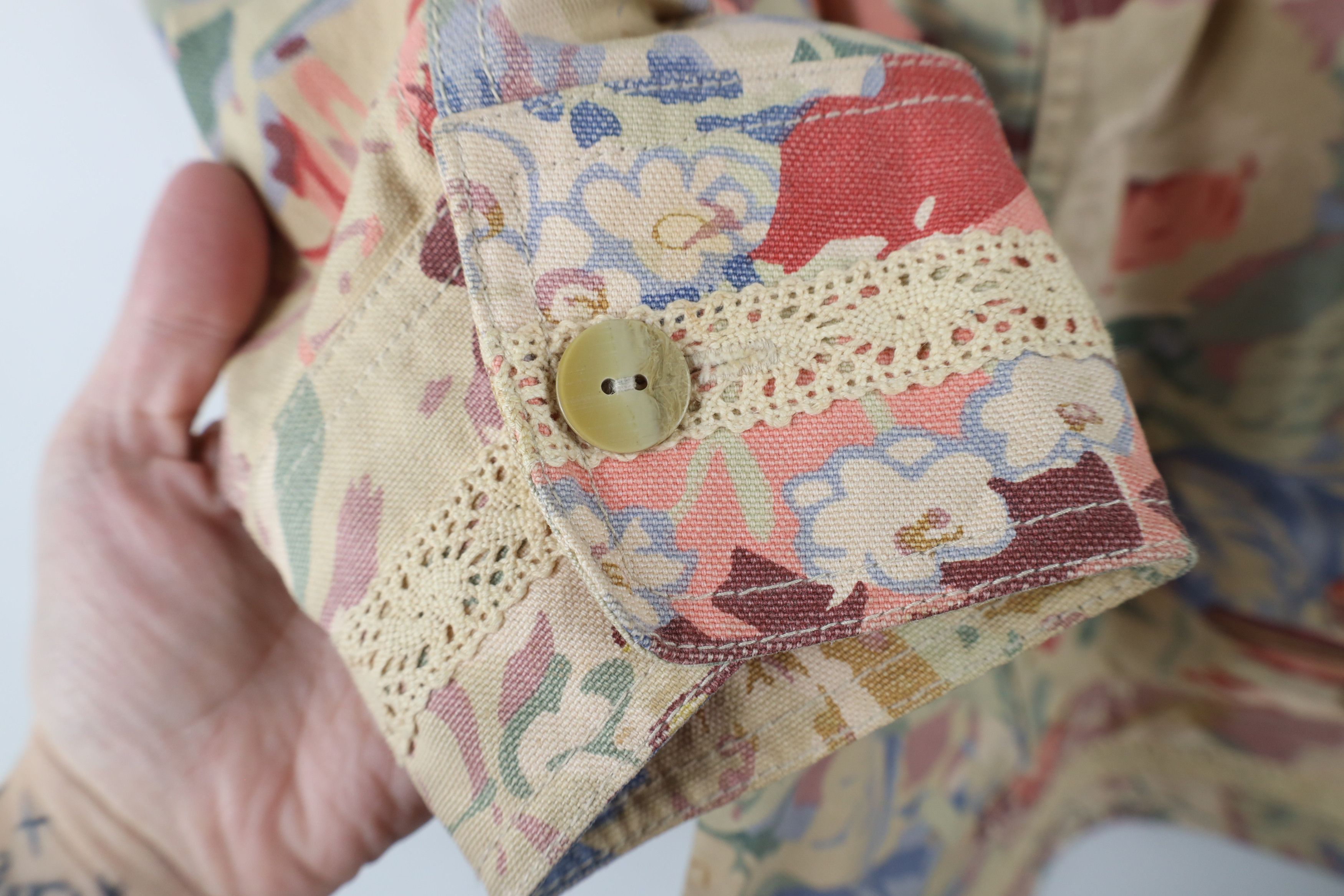 Vintage Vintage 90s Streetwear All Over Print Canvas Trucker Jacket Size XL / US 12-14 / IT 48-50 - 5 Thumbnail