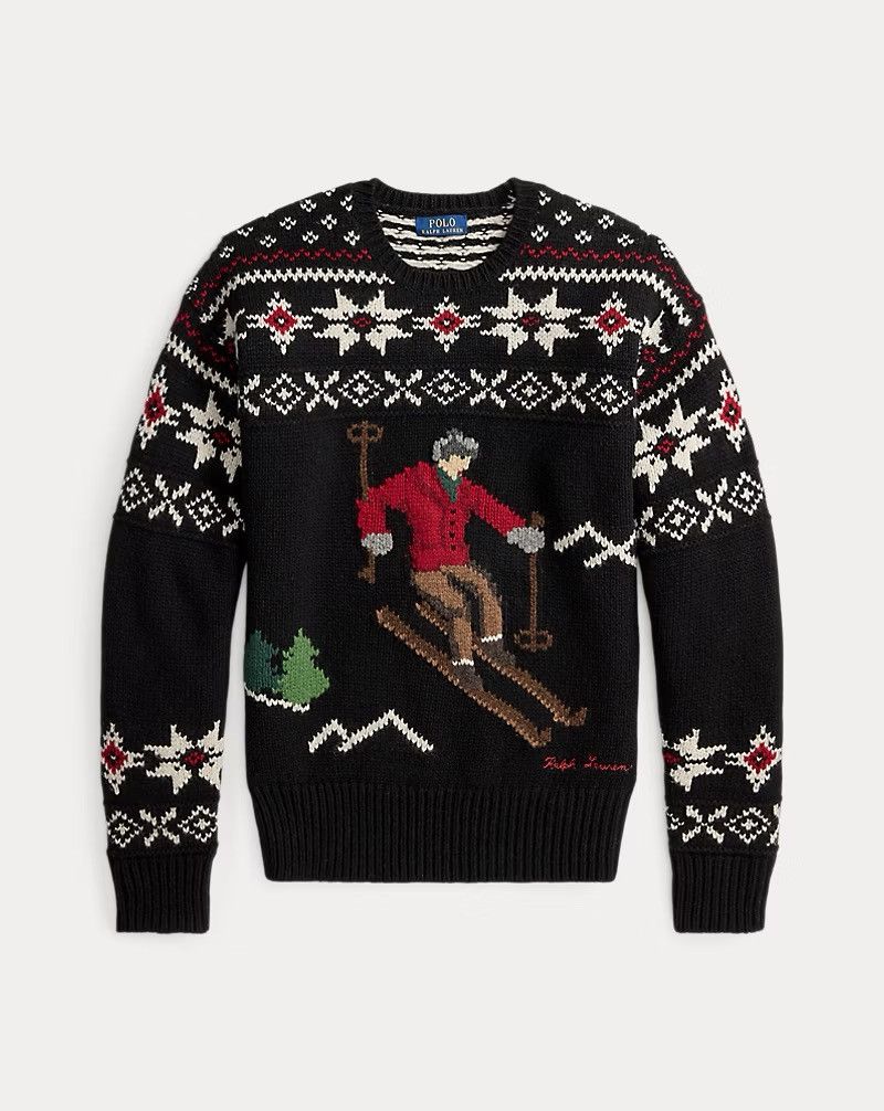 Polo Ralph Lauren Polo Ralph Lauren Wool Skier-Graphic Sweater Black Combo RL Size US L / EU 52-54 / 3 - 3 Thumbnail
