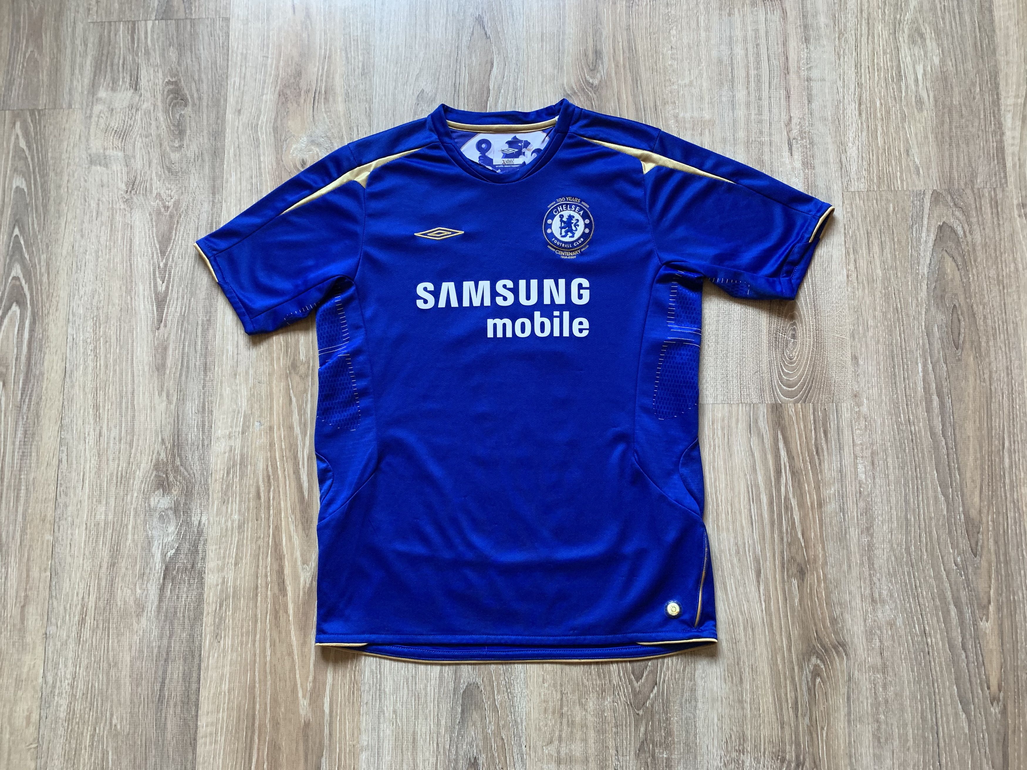 Umbro Vintage Boys Umbro Chelsea Centenary Home Shirt 2005-2006 Size US XXS / EU 40 - 3 Thumbnail