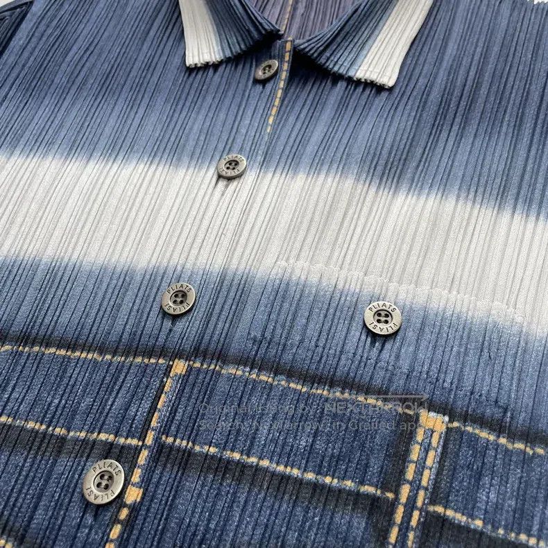 Issey Miyake Issey Miyake Blue Shirt Size M / US 6-8 / IT 42-44 - 5 Thumbnail