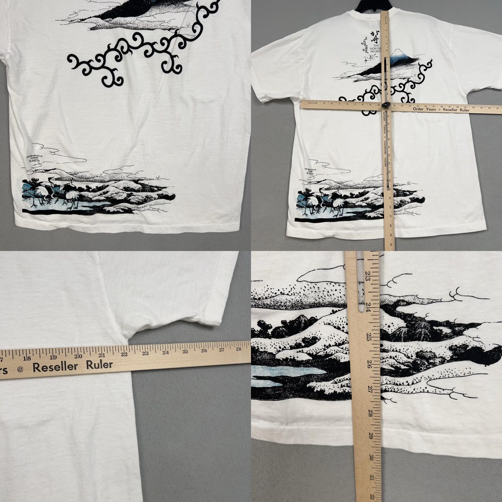 Y/Project Kume The Hokusai Project Shirt Mens 2XL Mount Fuji Graphic Japan White Crew Neck Short Sleeve T-Shirt Art USA Countries Nature Size US XXL / EU 58 / 5 - 8 Thumbnail
