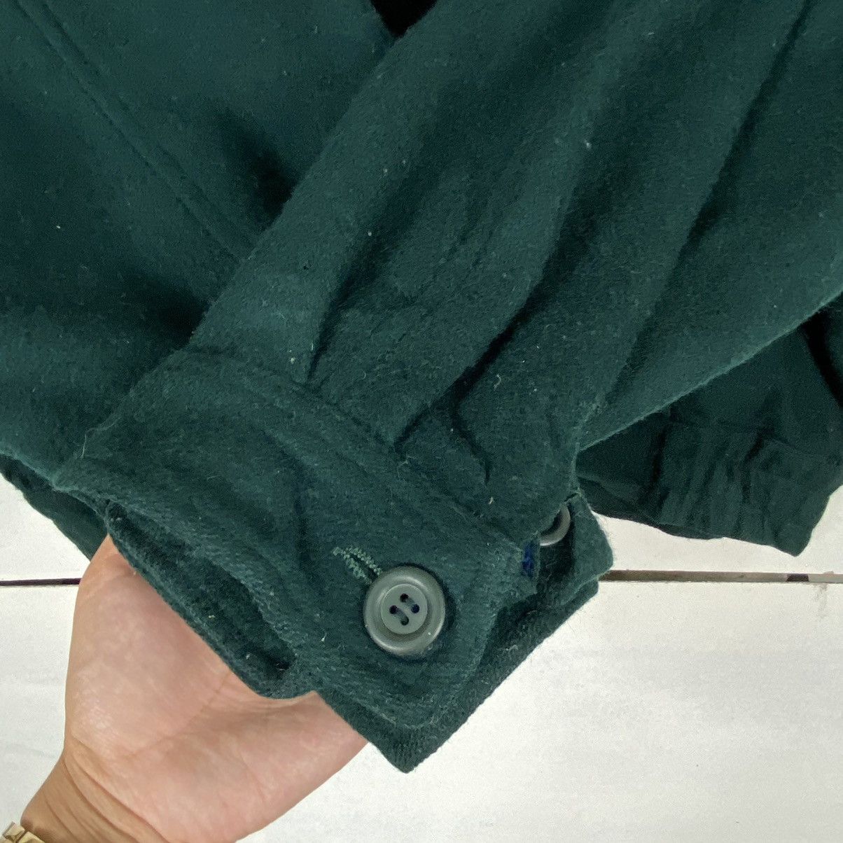 Addict Clothes Japan Vintage 90s Pierre Bonee Green Bomber Wool Jacket Size US L / EU 52-54 / 3 - 8 Thumbnail
