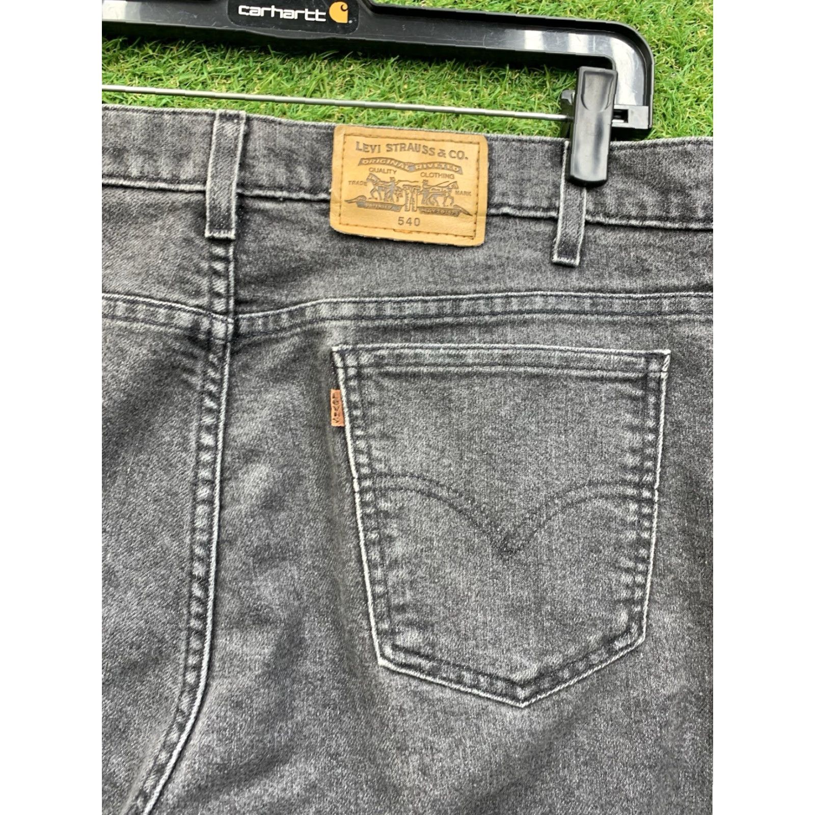 Levi's VINTAGE Levi's 540 Jeans Mens 36x32 Relaxed Tapered Acid Wash Black Denim Fashion 80s 90s USA Size US 36 / EU 52 - 4 Thumbnail