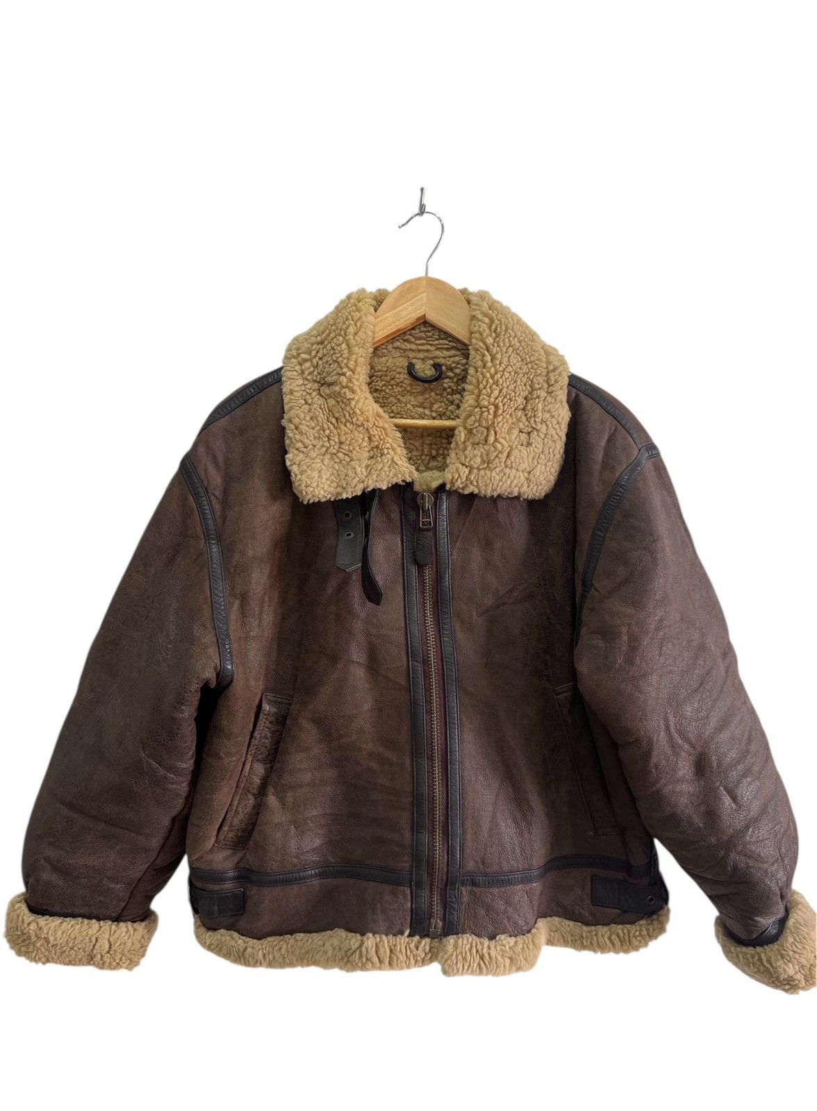 Genuine Leather Vintage Pottar B3 Sheep Skin Air Force Army Military Size US L / EU 52-54 / 3 - 1 Thumbnail