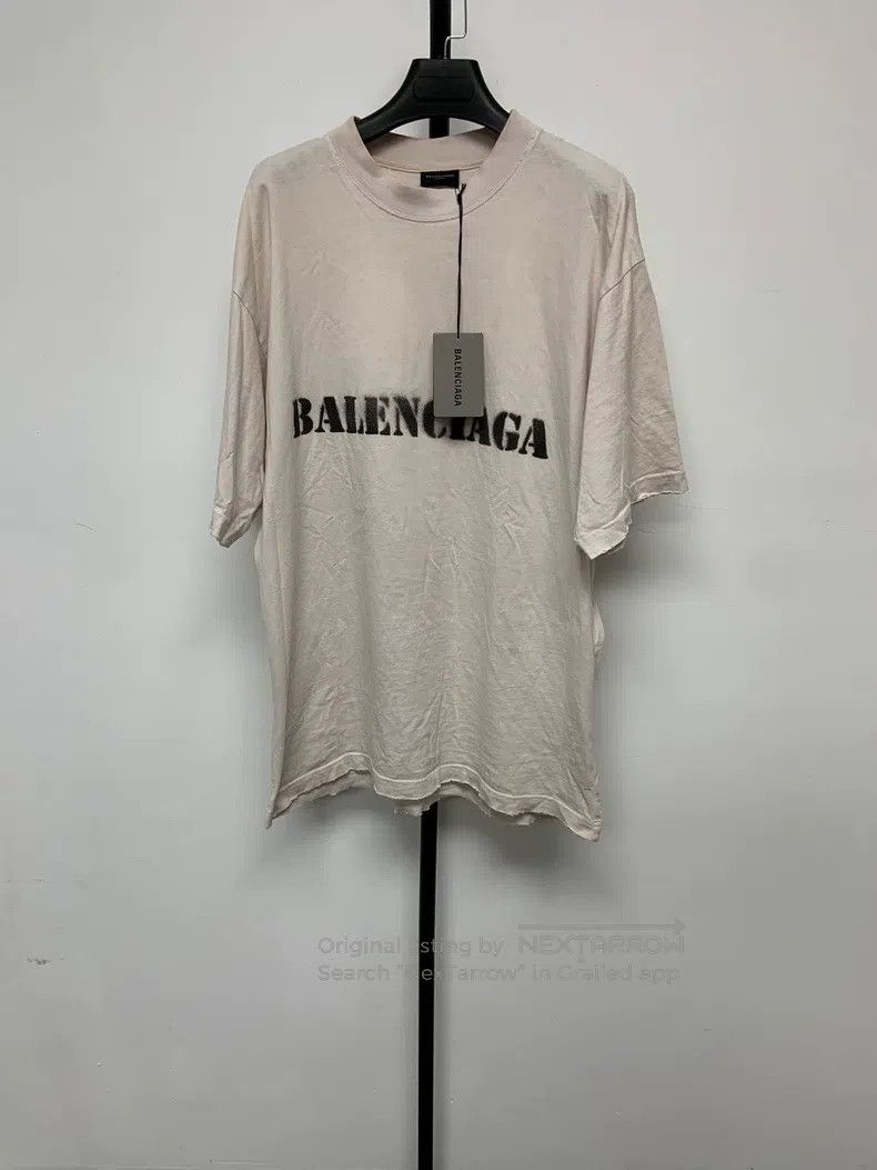 Balenciaga Balenciaga Alphabet Round Neck Faded Effect Pullover Strai Size US S / EU 44-46 / 1 - 1 Thumbnail