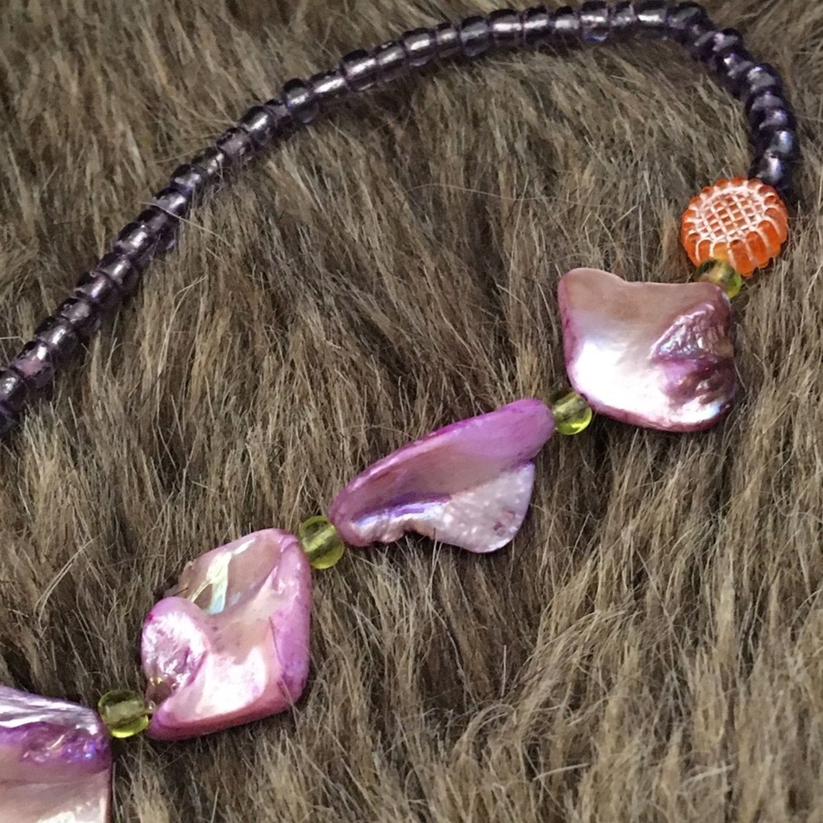 Jewelry Colorful fun shell acrylic glass bead necklace Size ONE SIZE - 6 Thumbnail
