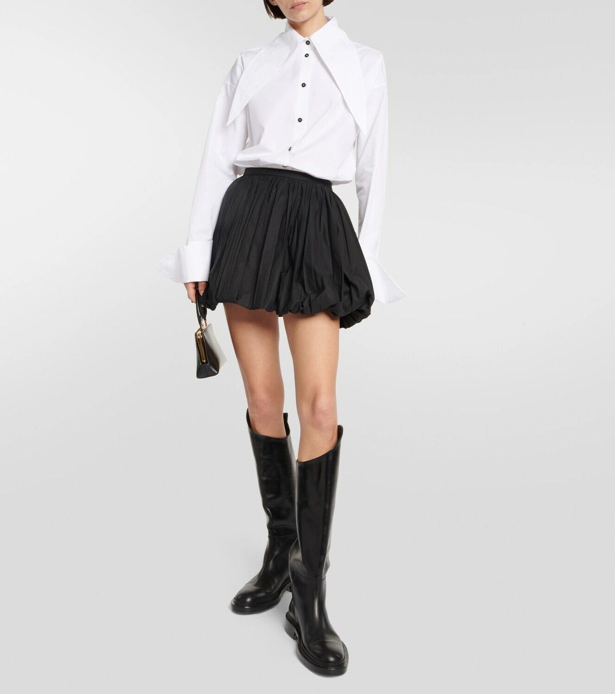 Jil Sander o1y1025 Mini Skirt in Black Size 27" / US 4 / IT 40 - 4 Thumbnail