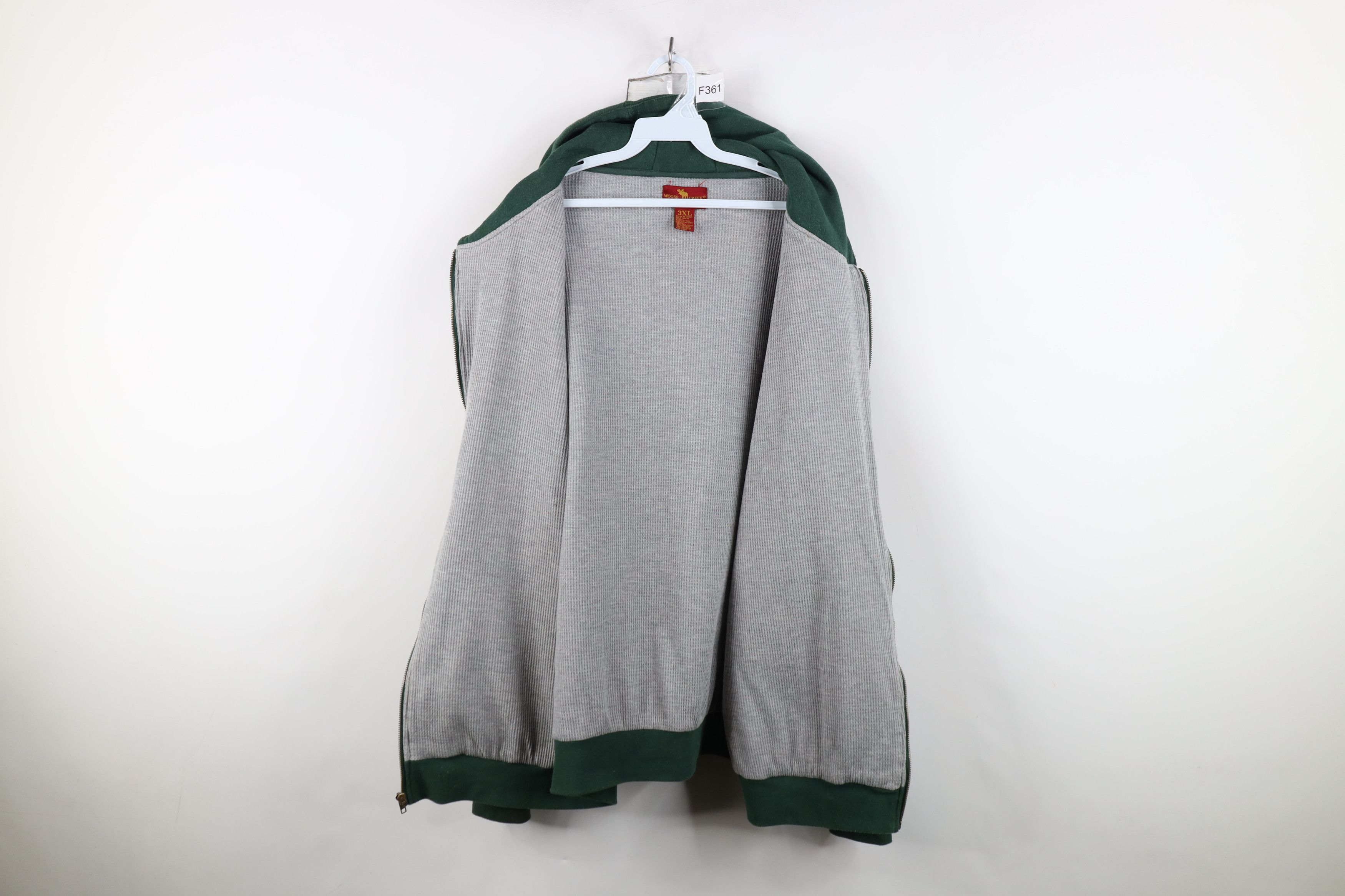 Vintage Vintage 90s Streetwear Waffle Knit Lined Blank Hoodie Size US XXL / EU 58 / 5 - 11 Thumbnail