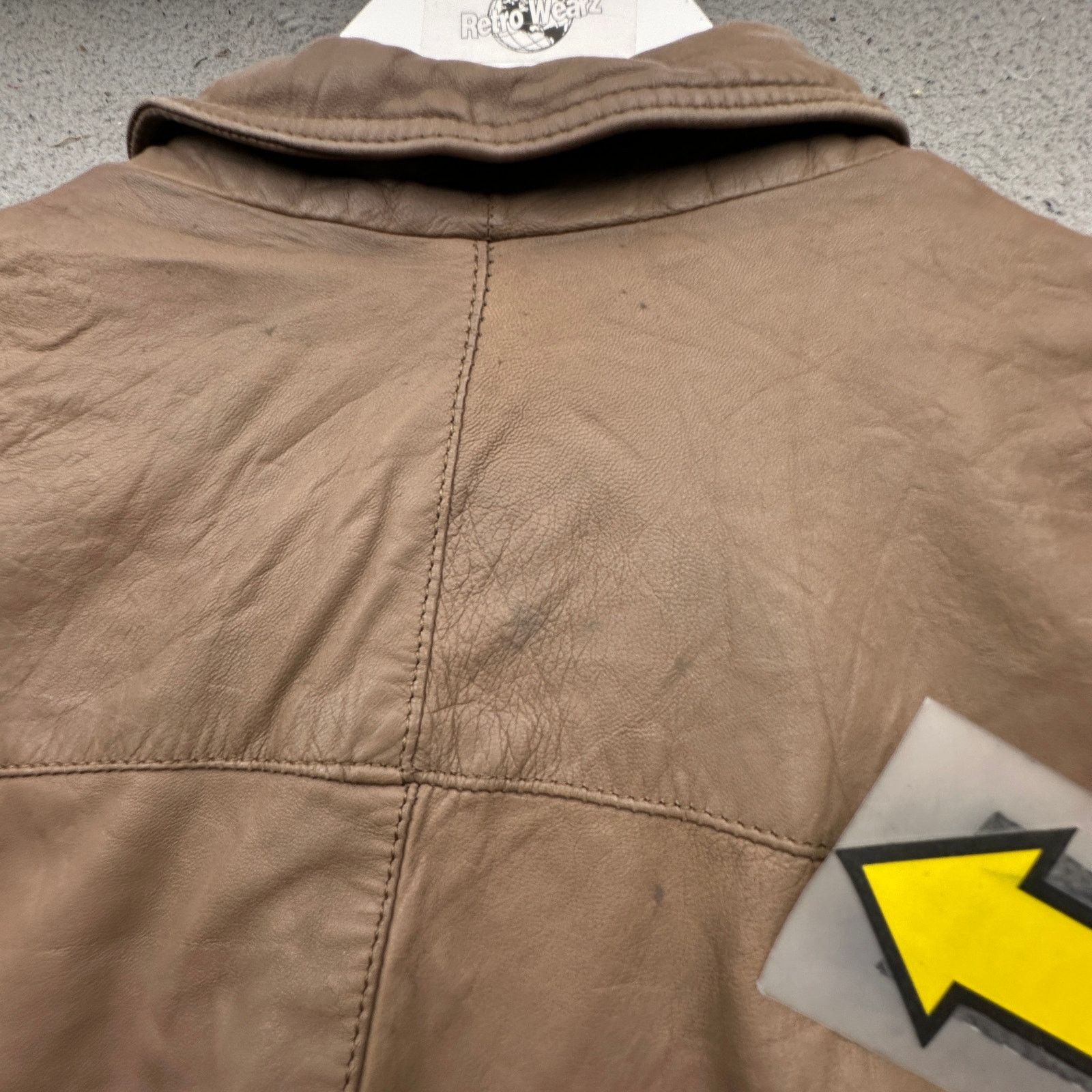 Other Vintage Cortefiel De Espana Leather Bomber Jacket 42 Large Size US L / EU 52-54 / 3 - 13 Thumbnail